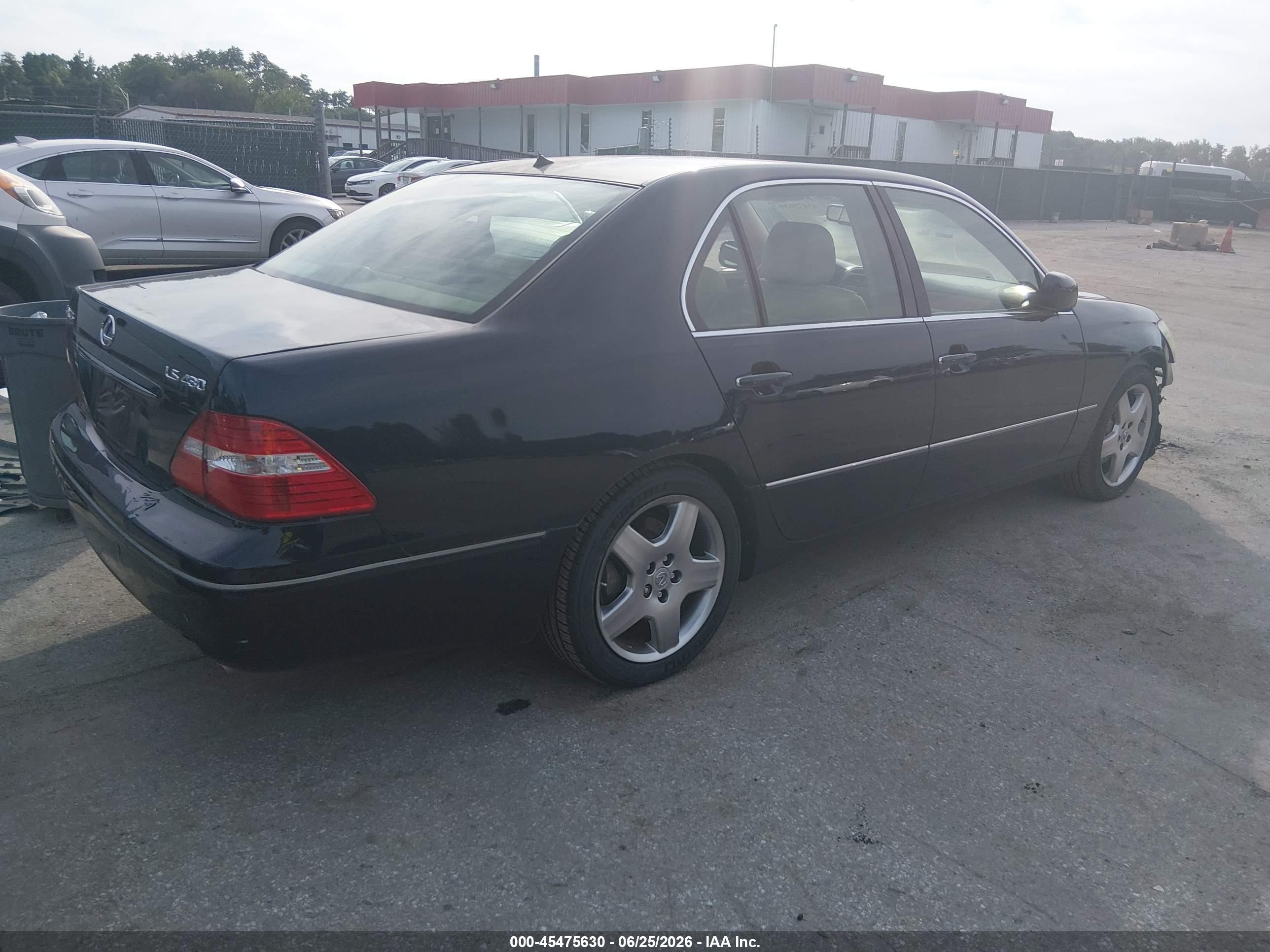 2005 Lexus Ls 430 Black vin: JTHBN36F855017712