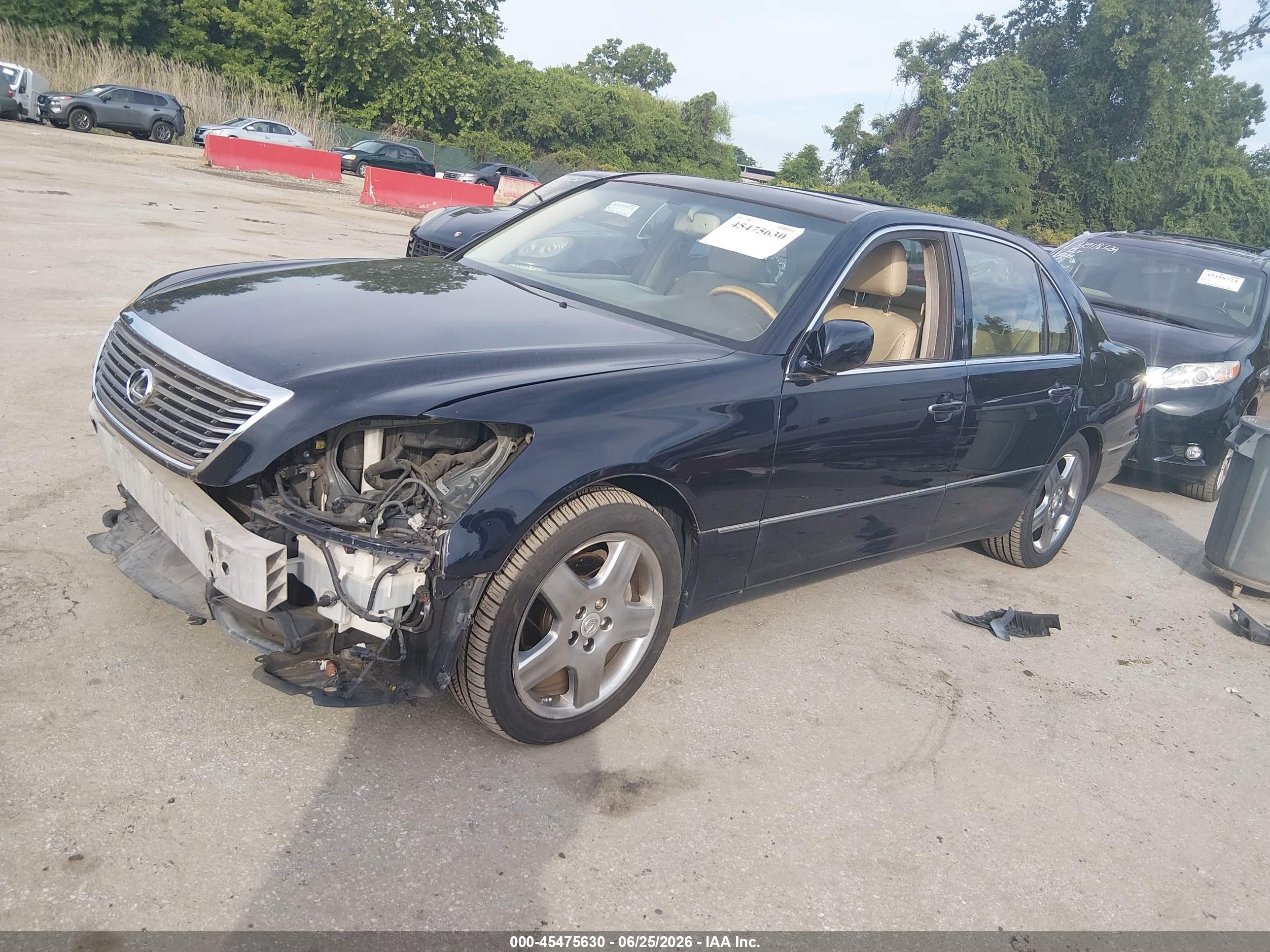 2005 Lexus Ls 430 Black vin: JTHBN36F855017712