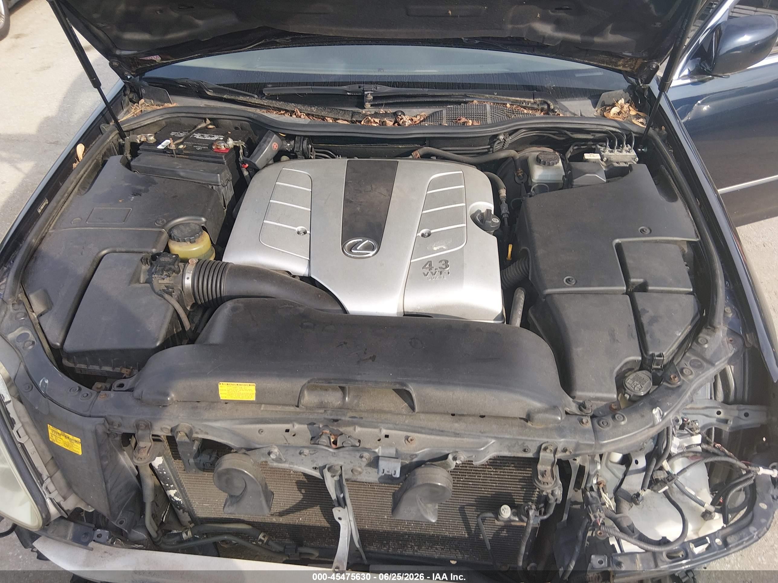 2005 Lexus Ls 430 Black vin: JTHBN36F855017712
