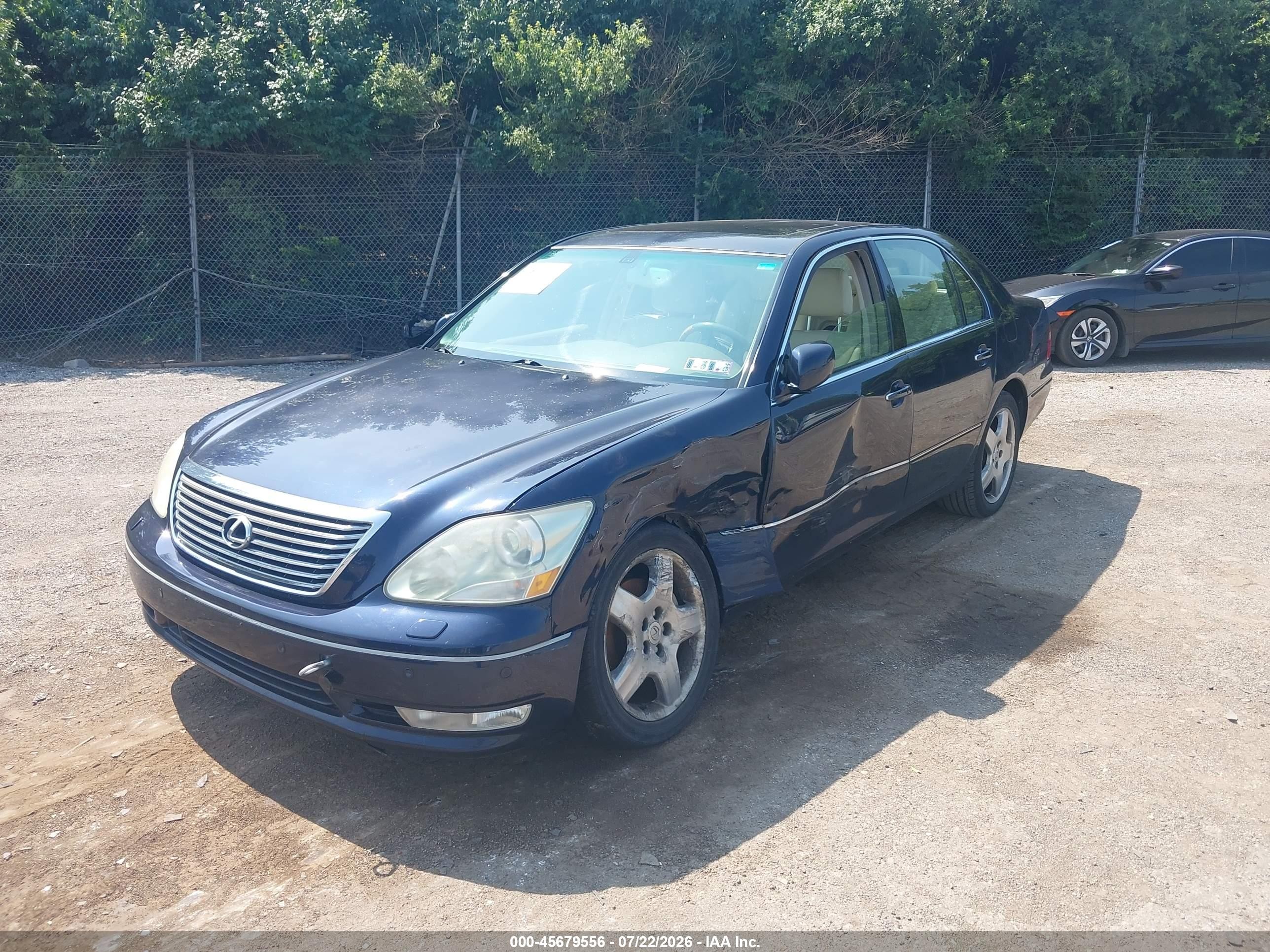 2005 Lexus Ls 430   Синий vin: JTHBN36F855018424