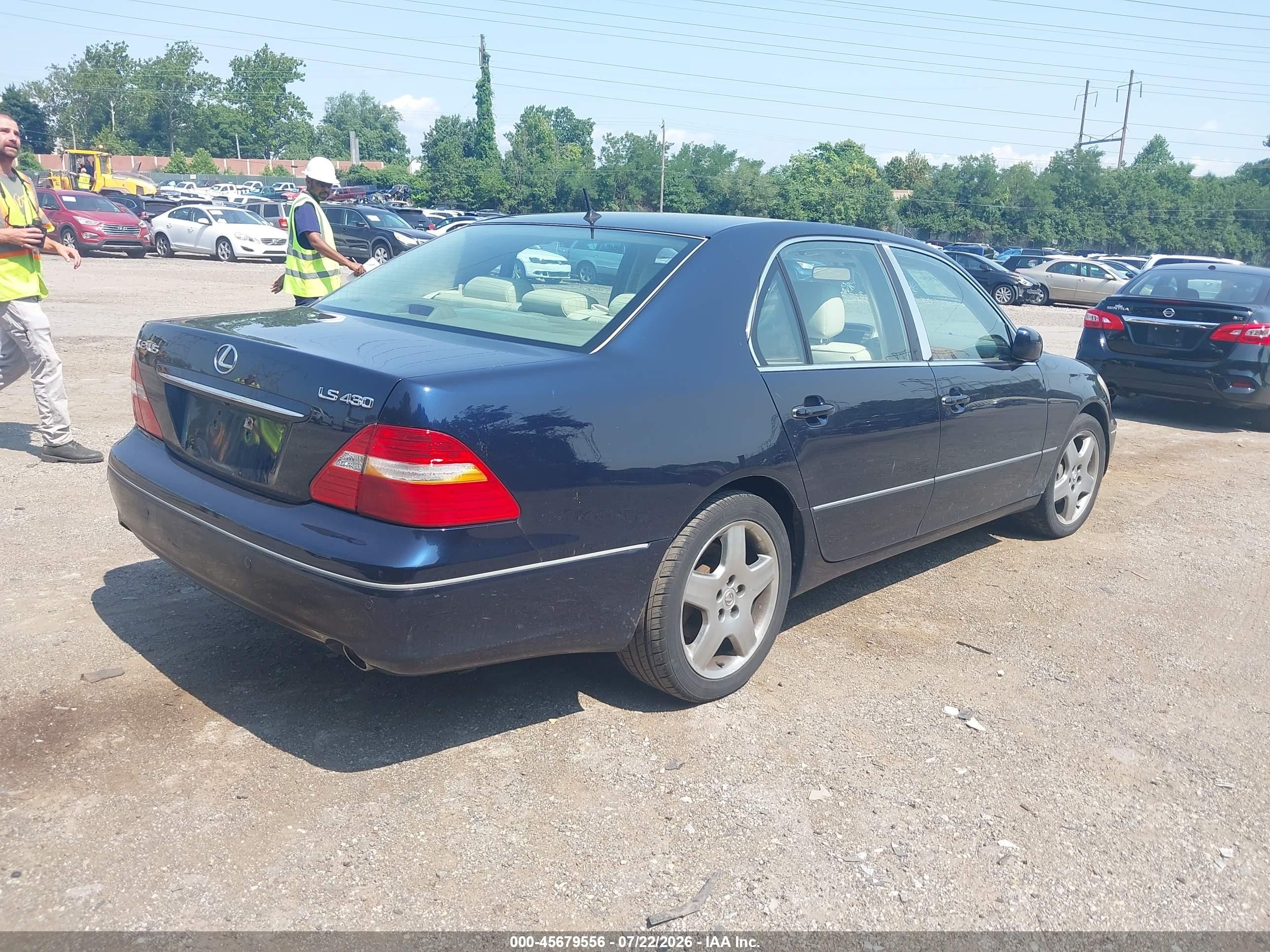 2005 Lexus Ls 430   Синий vin: JTHBN36F855018424