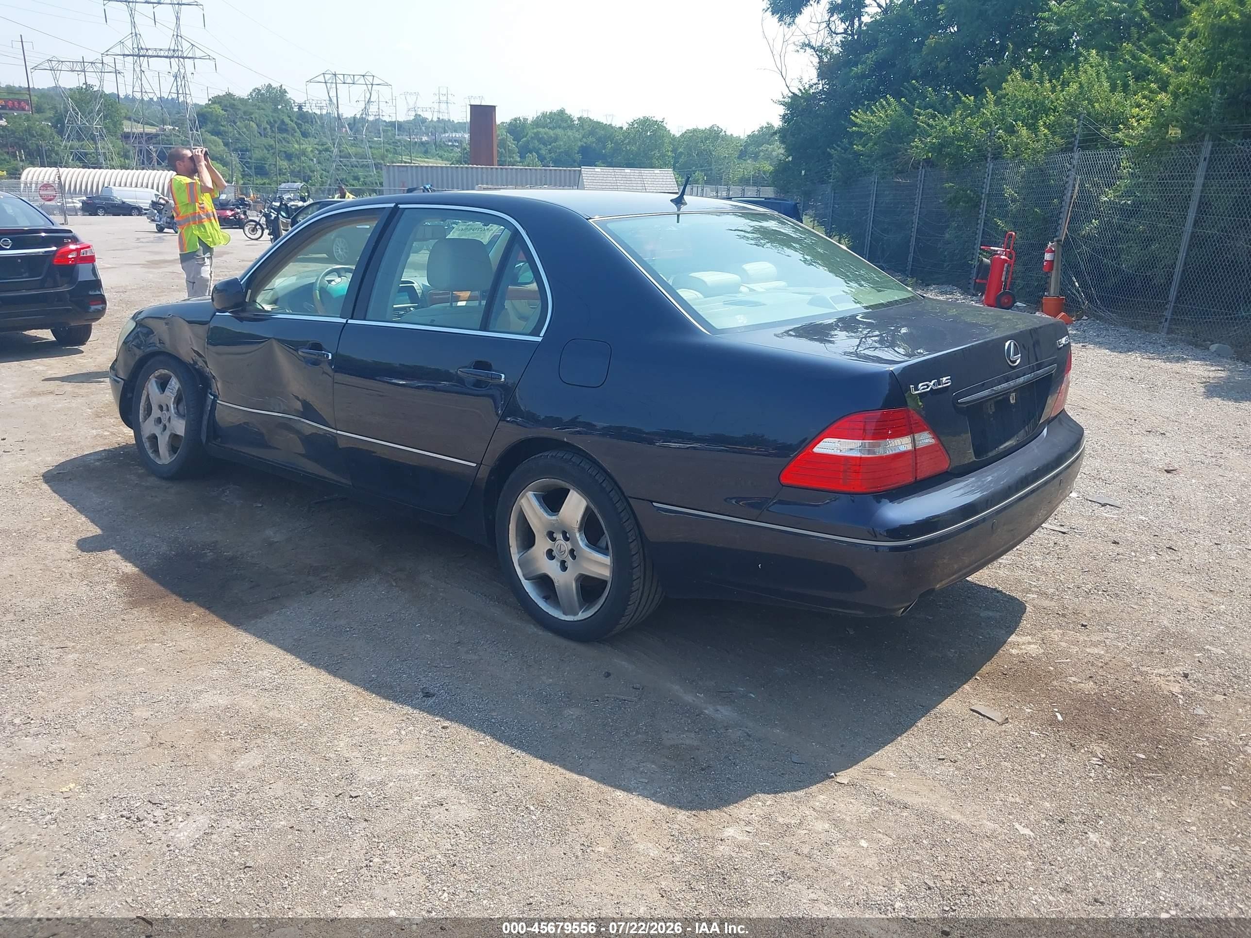 2005 Lexus Ls 430   Синий vin: JTHBN36F855018424