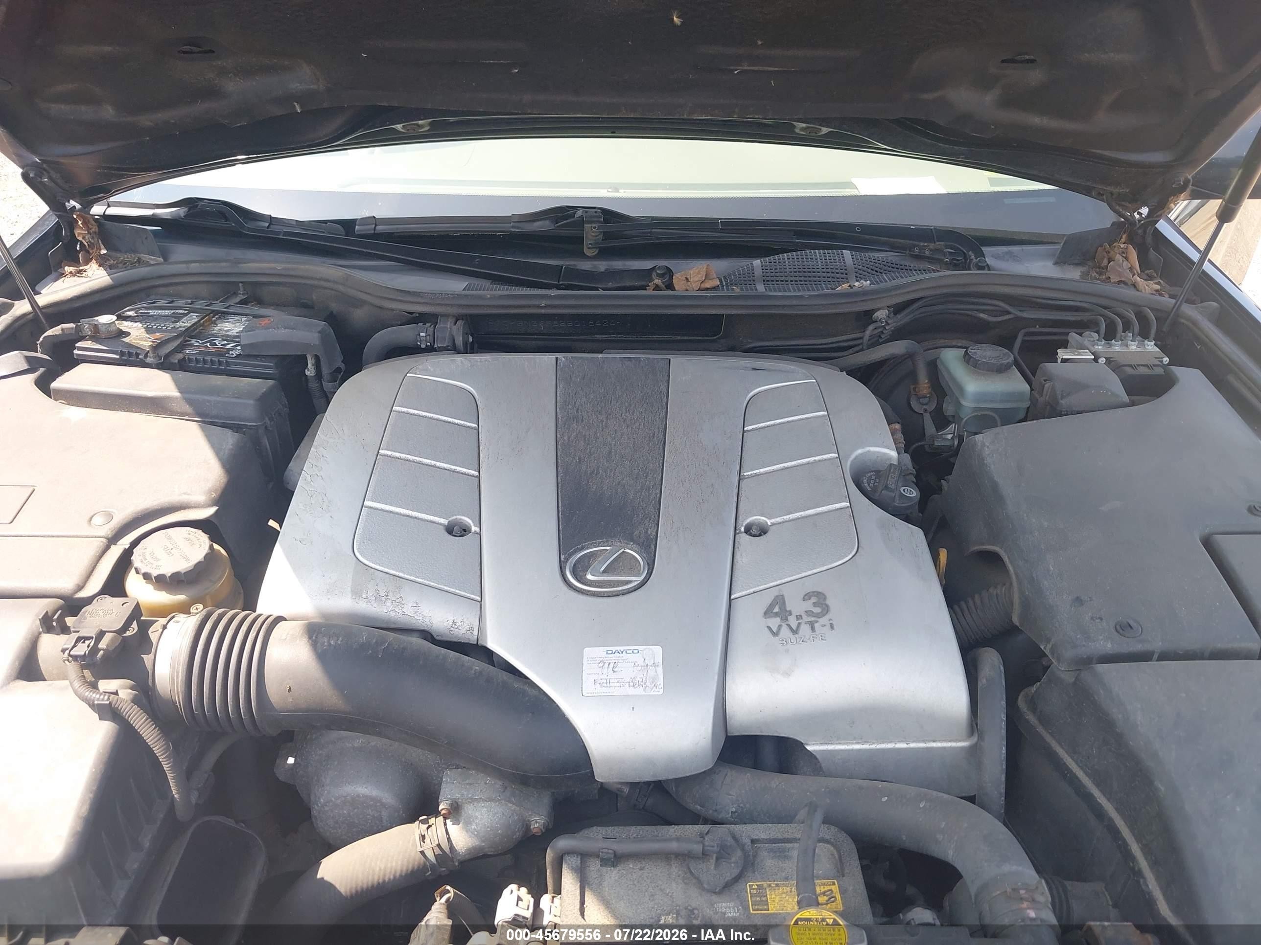 2005 Lexus Ls 430   Синий vin: JTHBN36F855018424