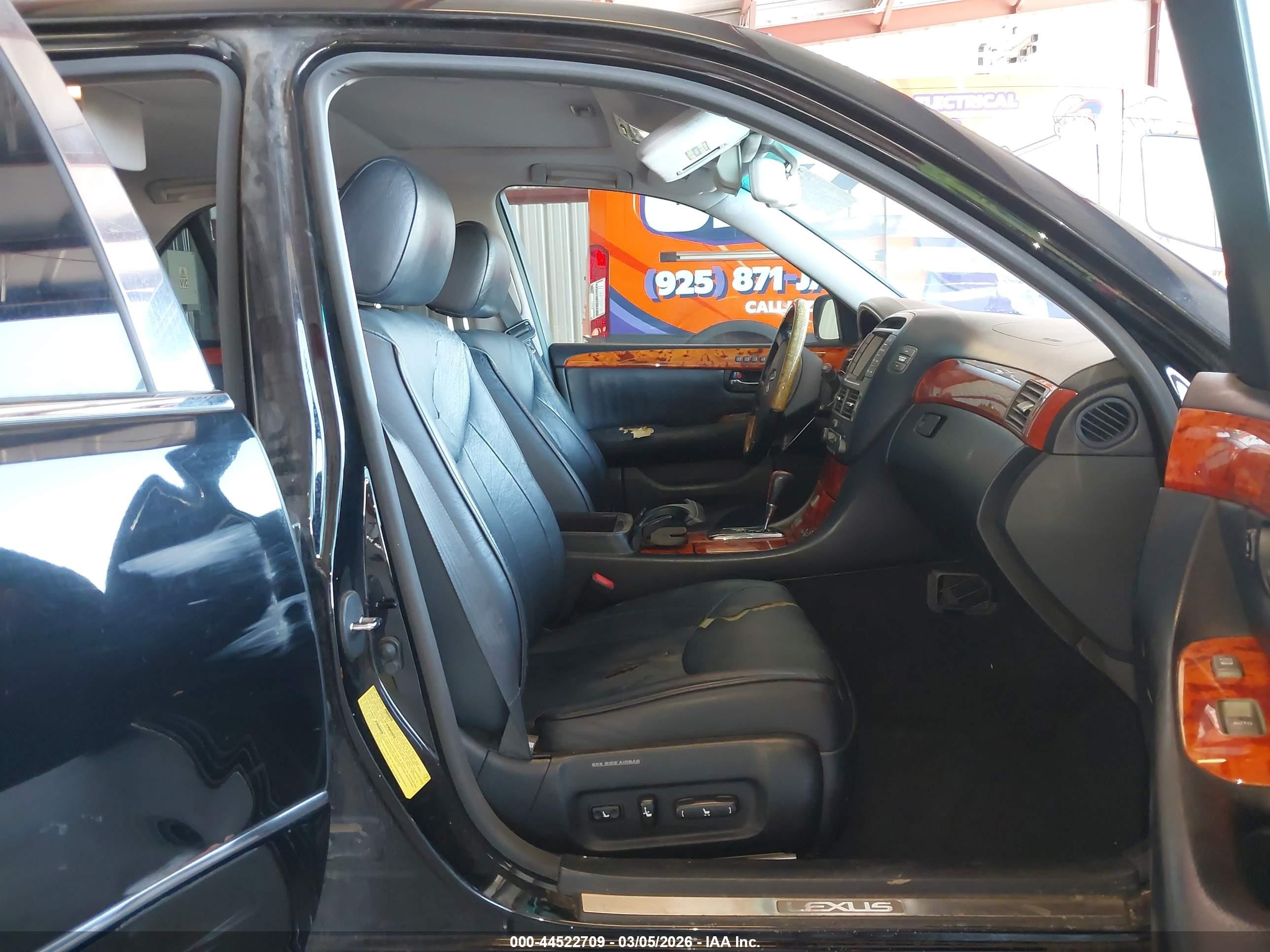 2006 Lexus Ls 430   Black vin: JTHBN36F865031790