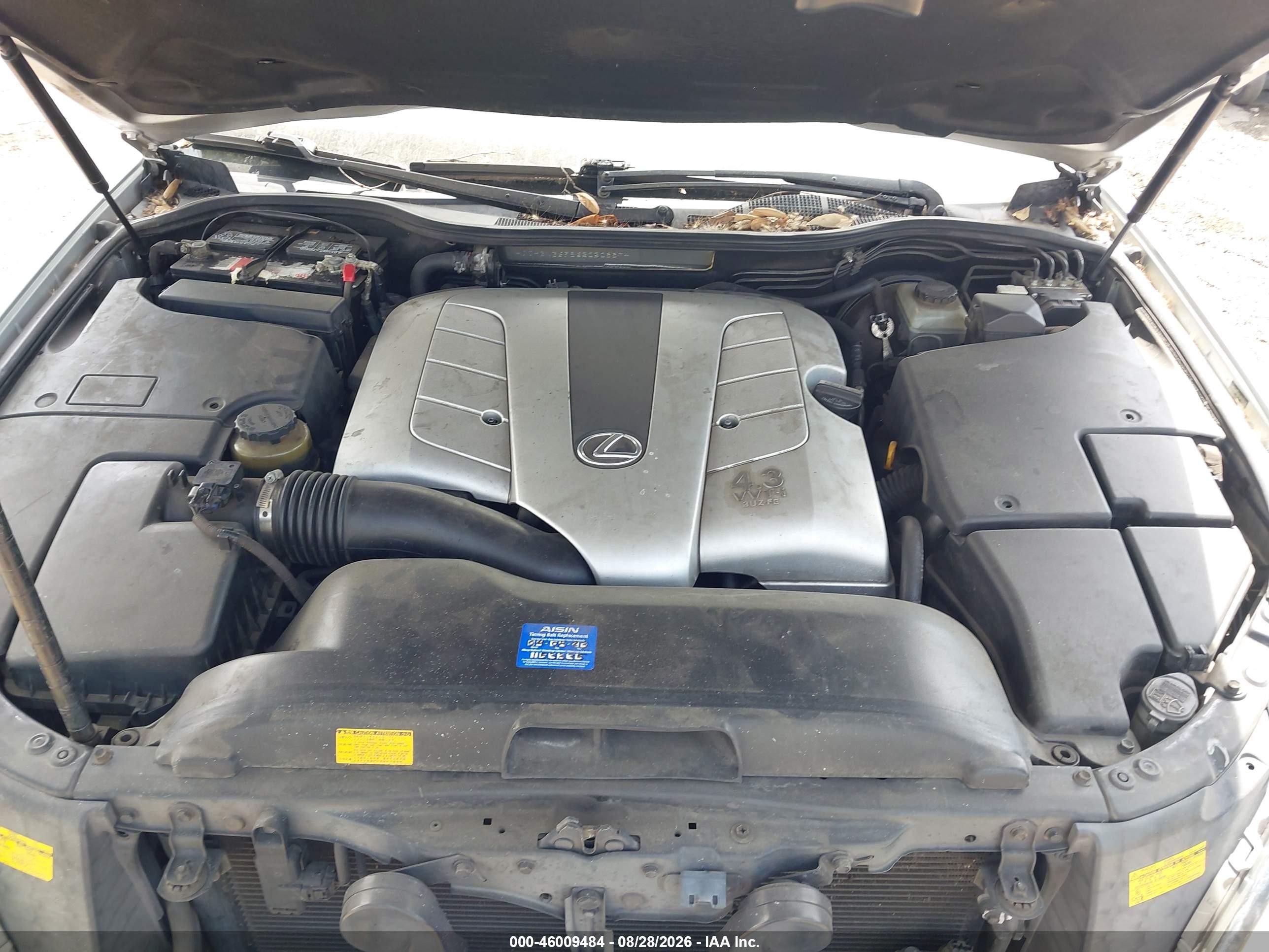 2006 Lexus Ls 430 Silver vin: JTHBN36F865050887