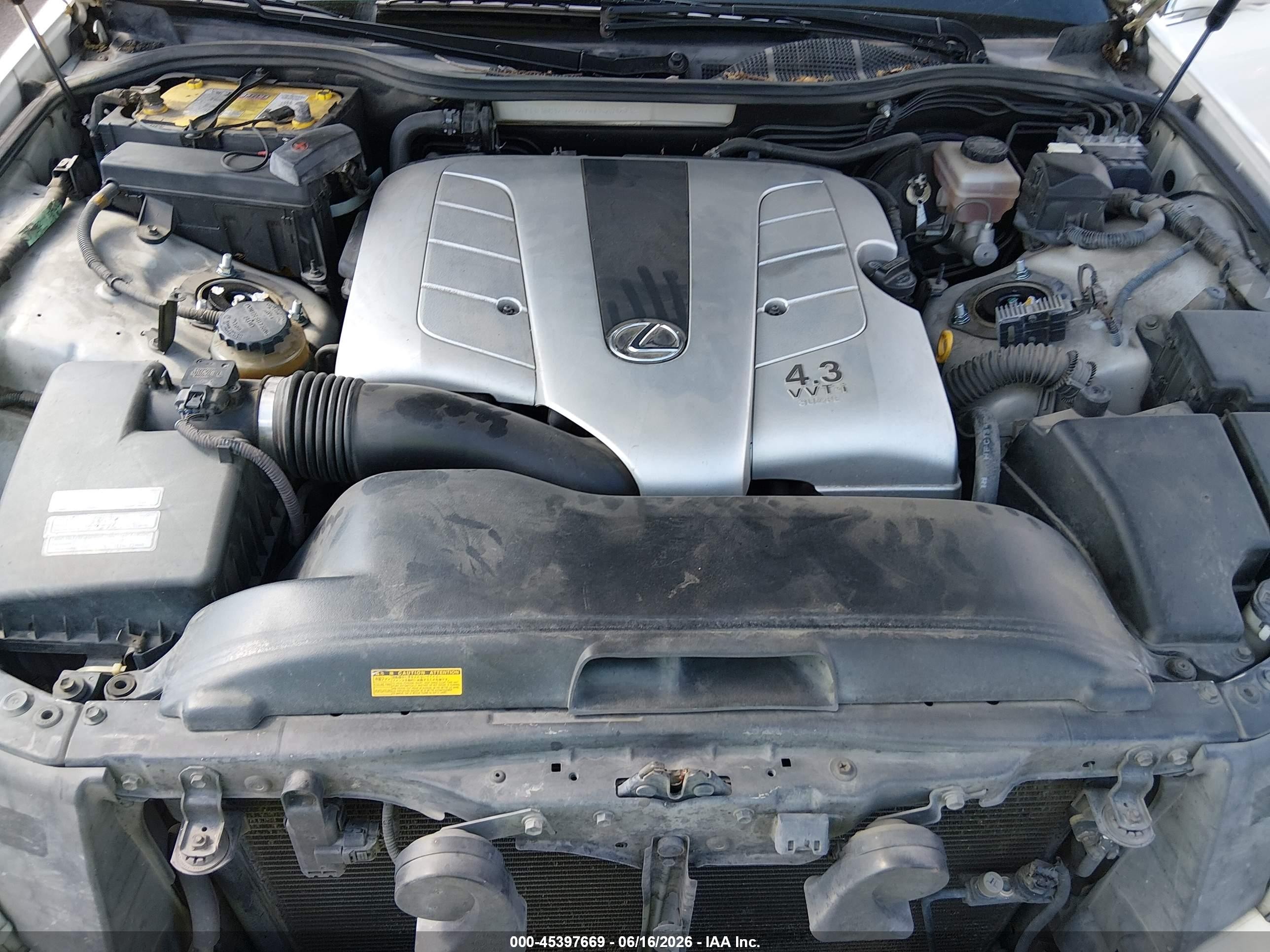 2004 Lexus Ls 430 Champagne vin: JTHBN36F940136865