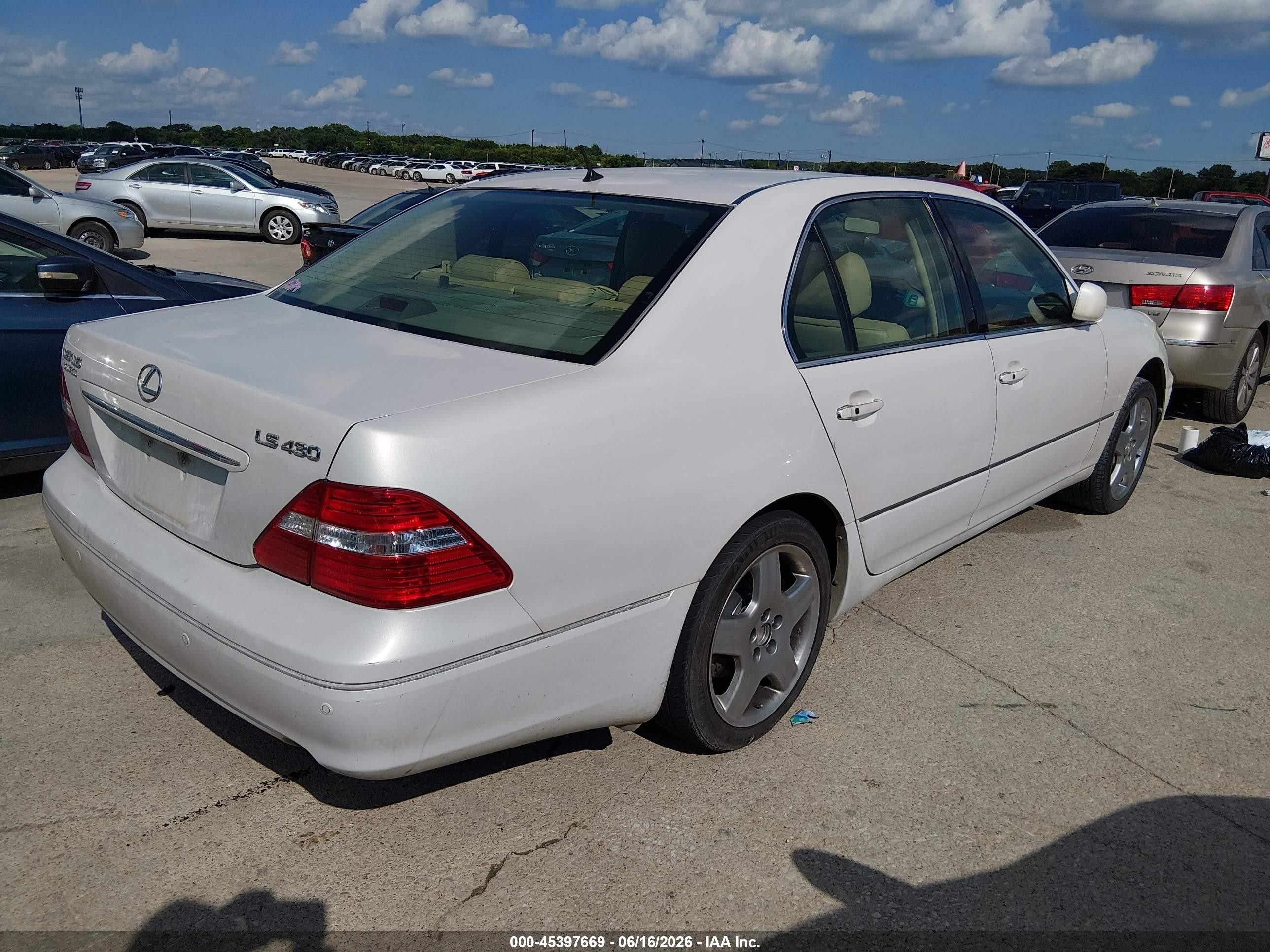 2004 Lexus Ls 430 Champagne vin: JTHBN36F940136865