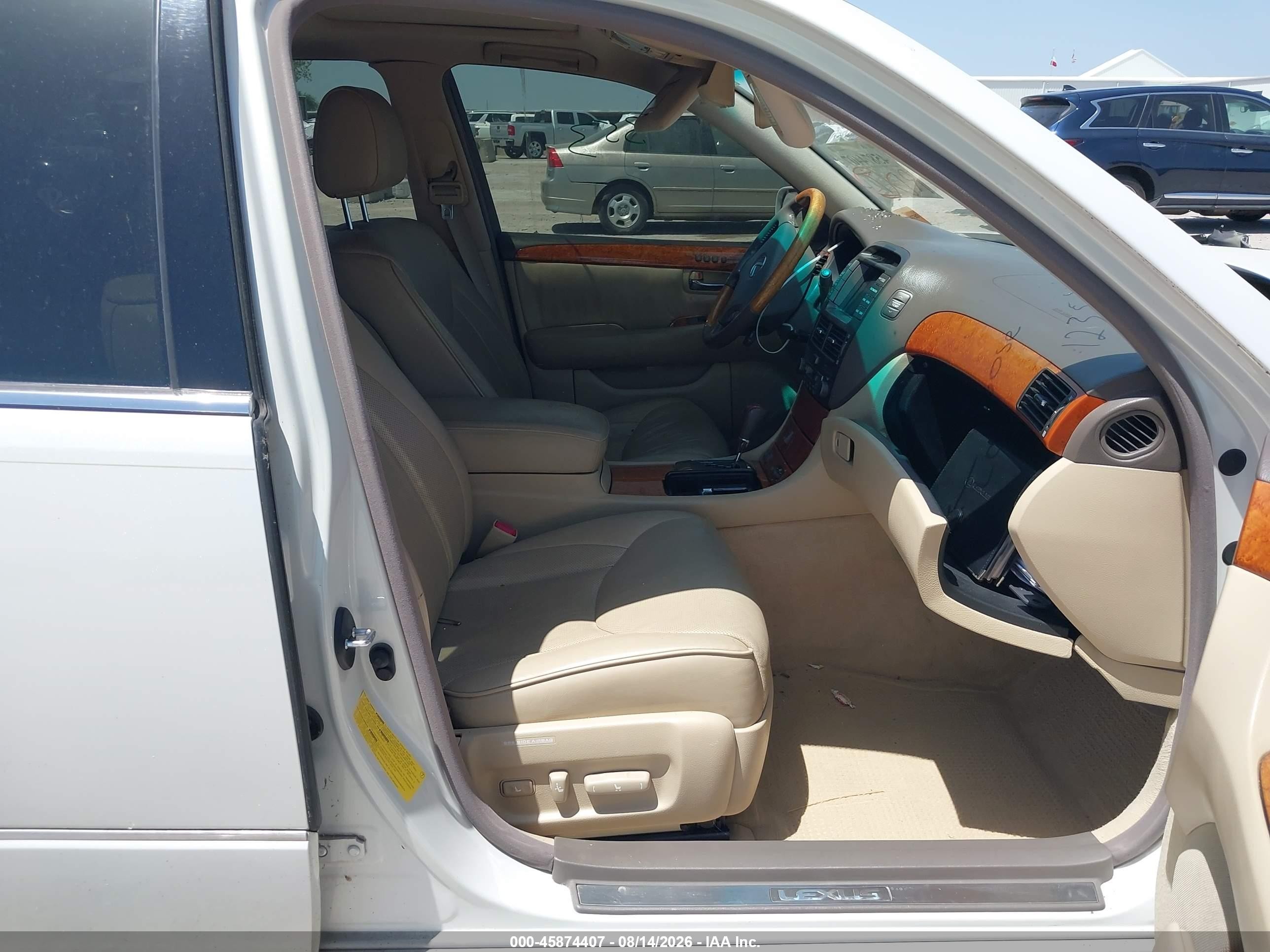 2004 Lexus Ls 430   White vin: JTHBN36F940141872