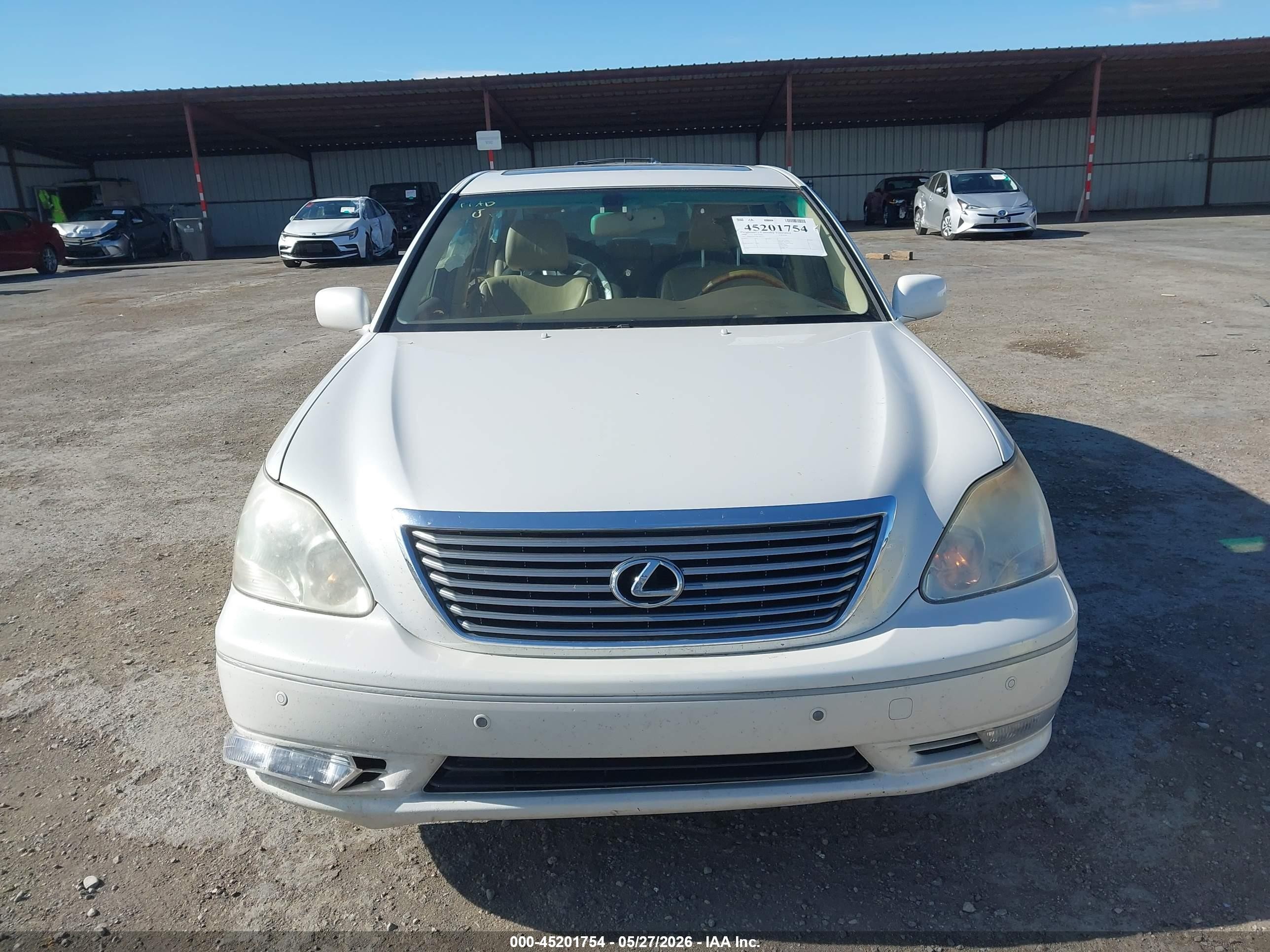 2004 Lexus Ls 430   White vin: JTHBN36F940146537