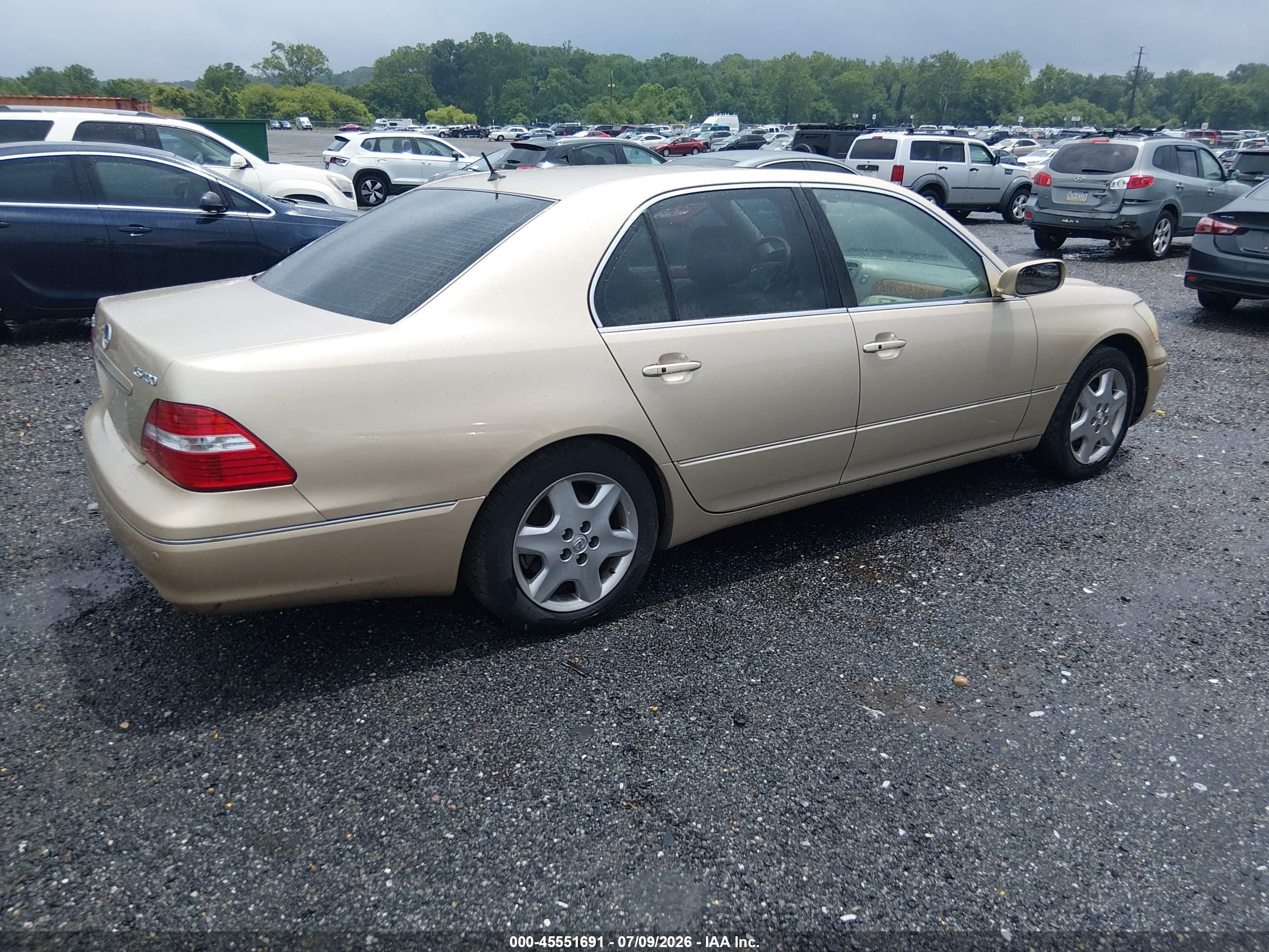 2004 Lexus Ls 430   Золотой vin: JTHBN36F940165671