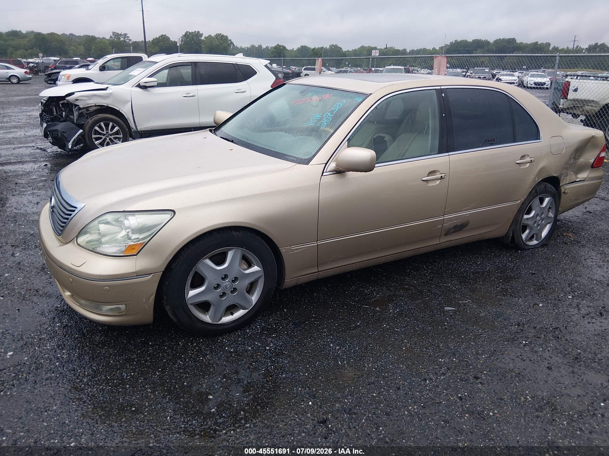 2004 Lexus Ls 430   Золотой vin: JTHBN36F940165671