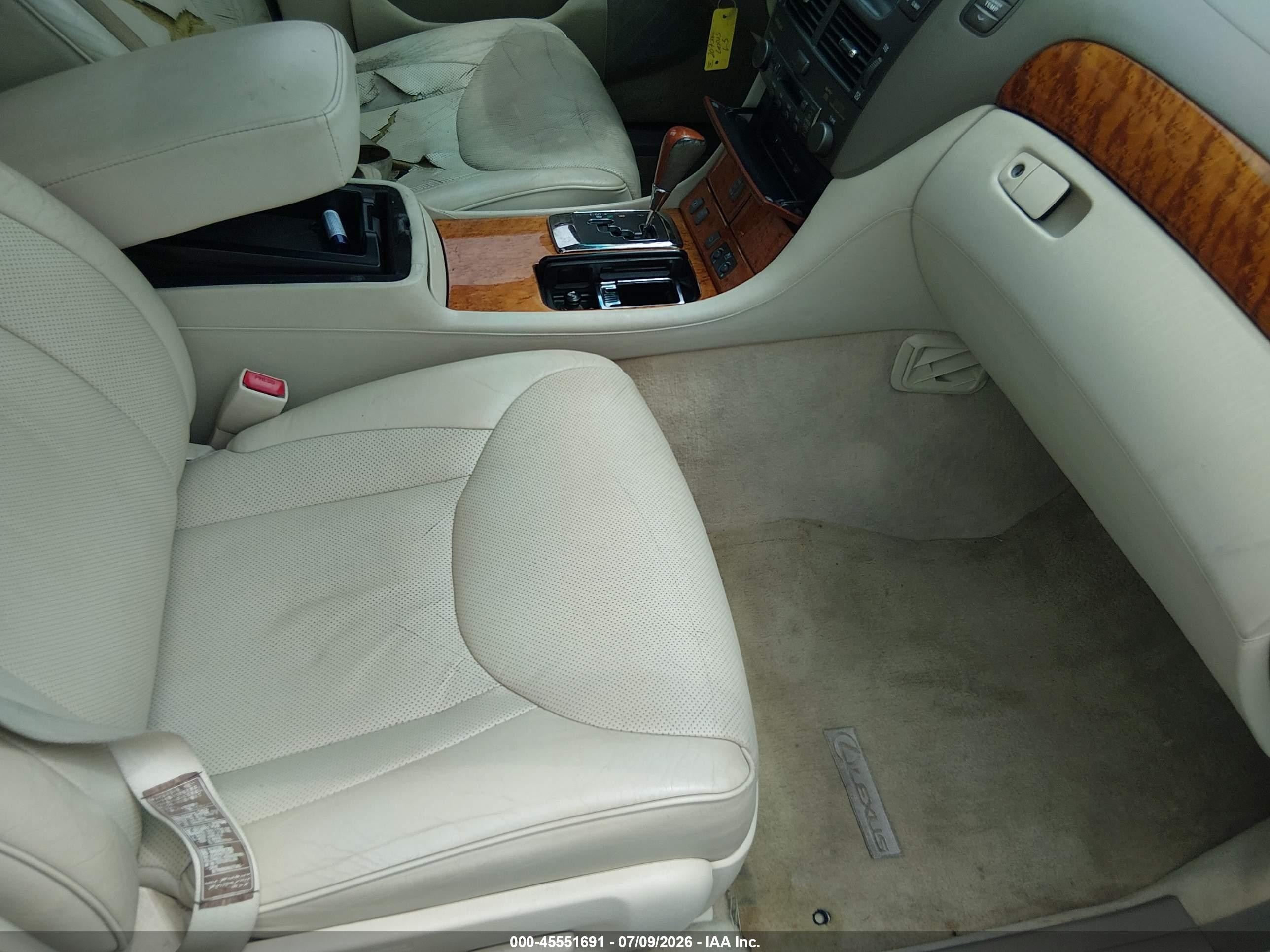 2004 Lexus Ls 430   Золотой vin: JTHBN36F940165671