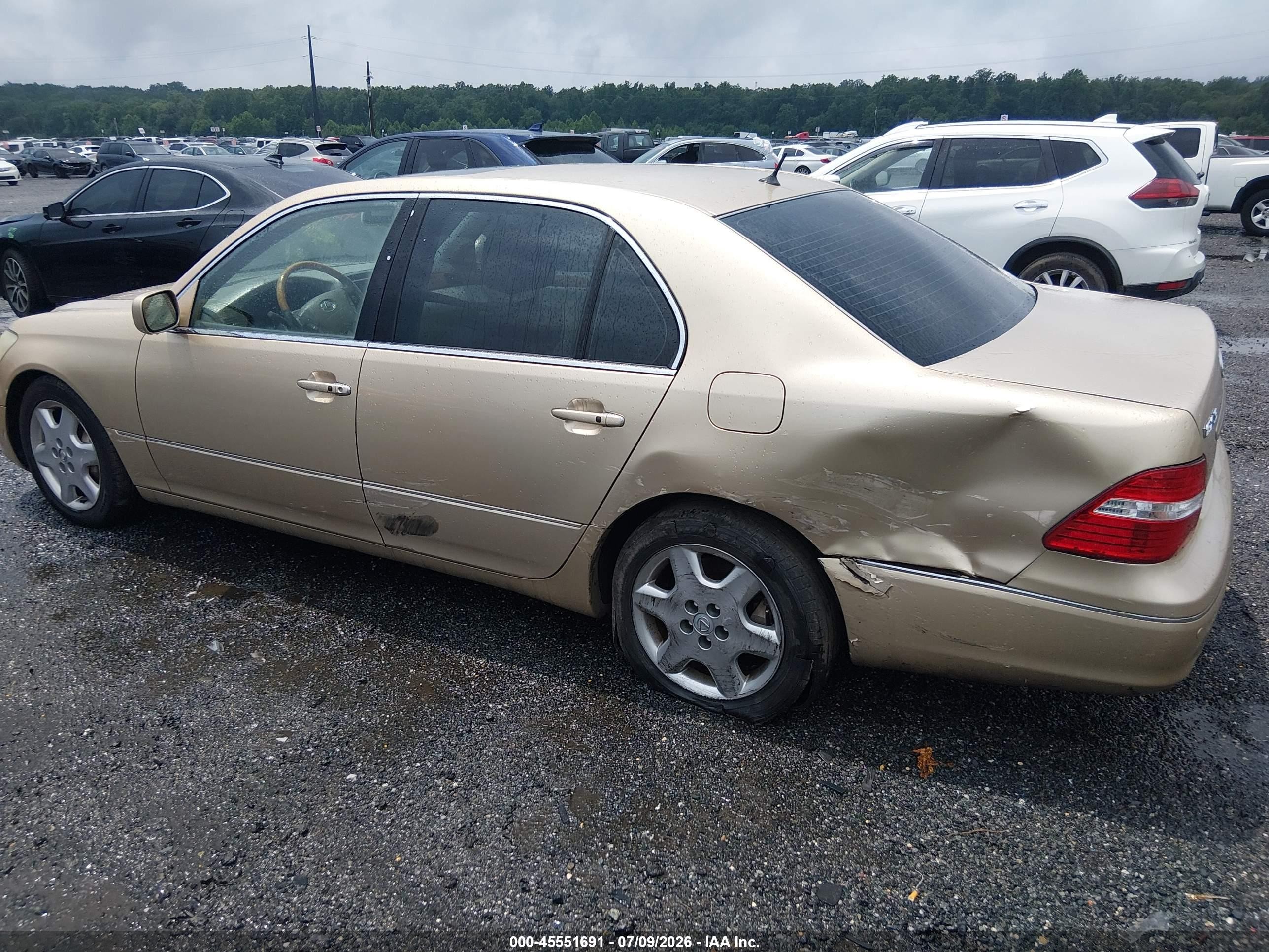 2004 Lexus Ls 430   Золотой vin: JTHBN36F940165671