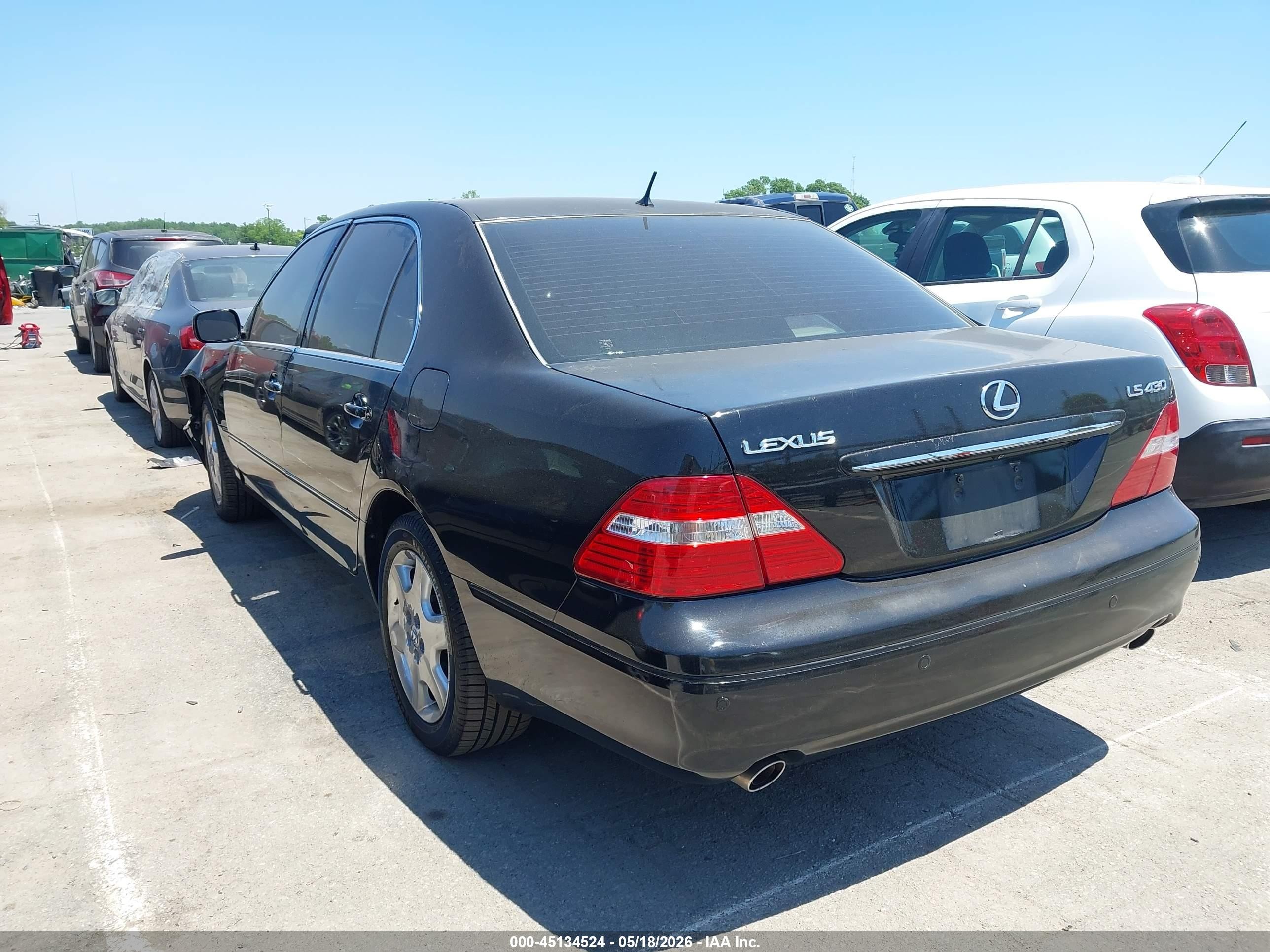 2004 Lexus Ls 430   Black vin: JTHBN36F940172748