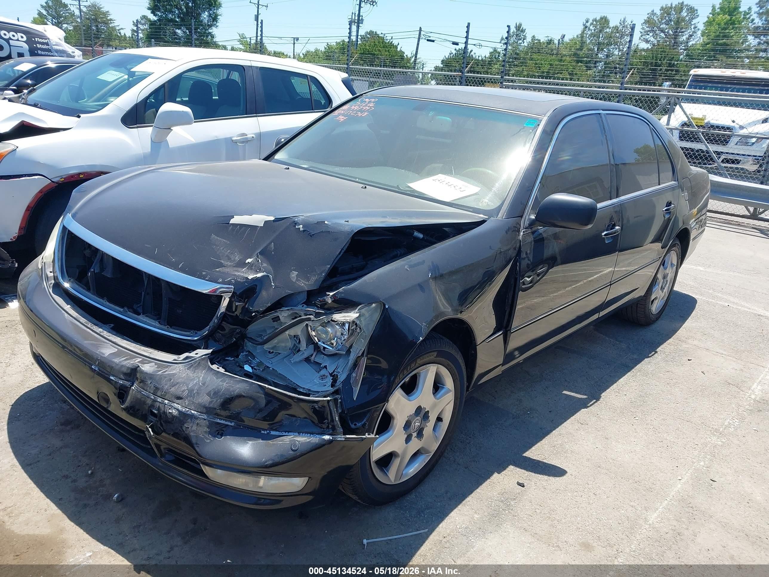 2004 Lexus Ls 430   Black vin: JTHBN36F940172748