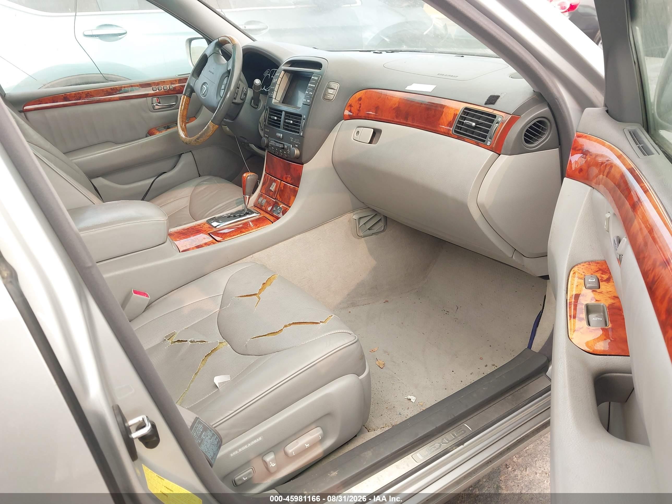 2005 Lexus Ls 430 Silver vin: JTHBN36F950175005