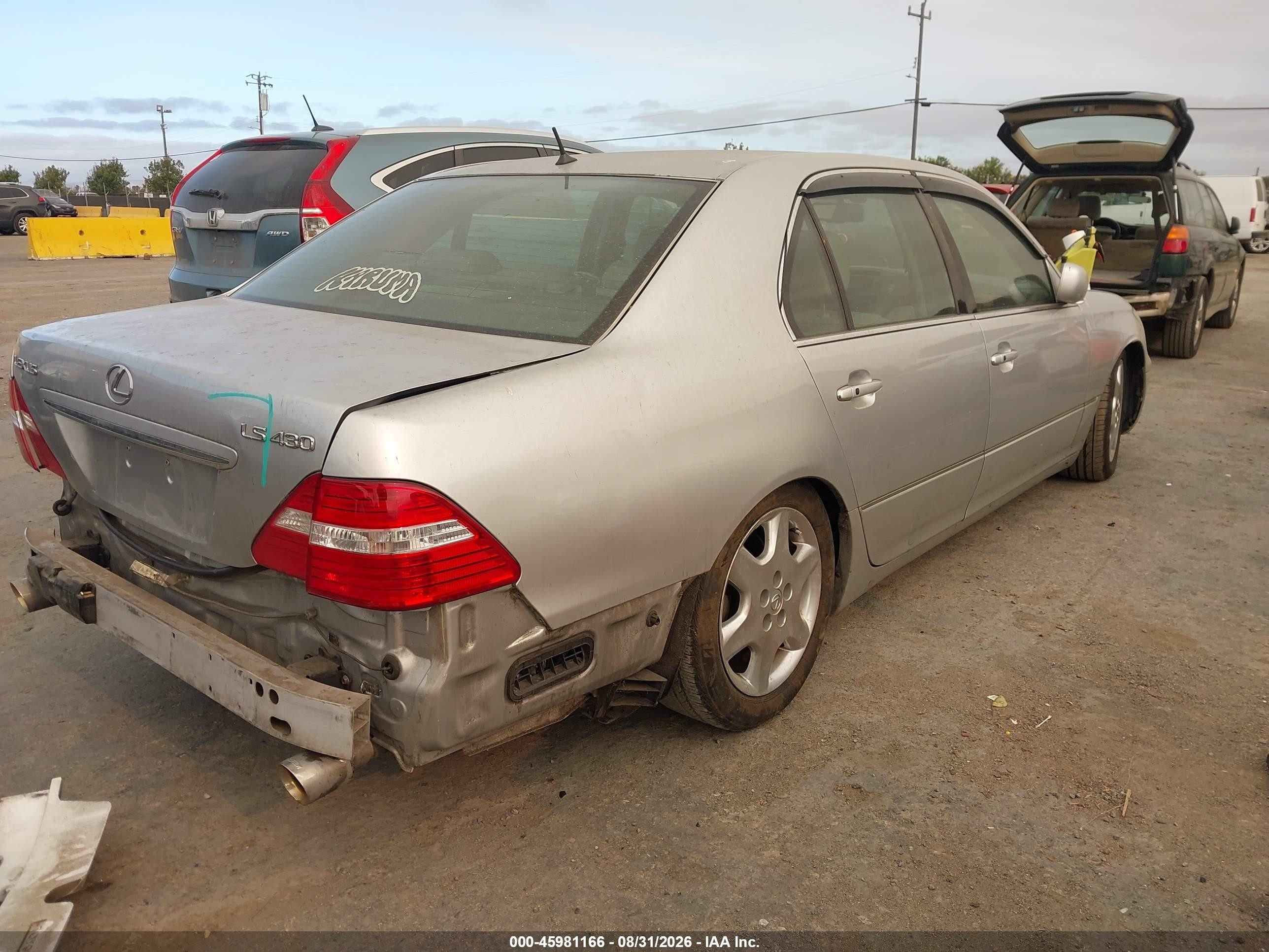 2005 Lexus Ls 430 Silver vin: JTHBN36F950175005