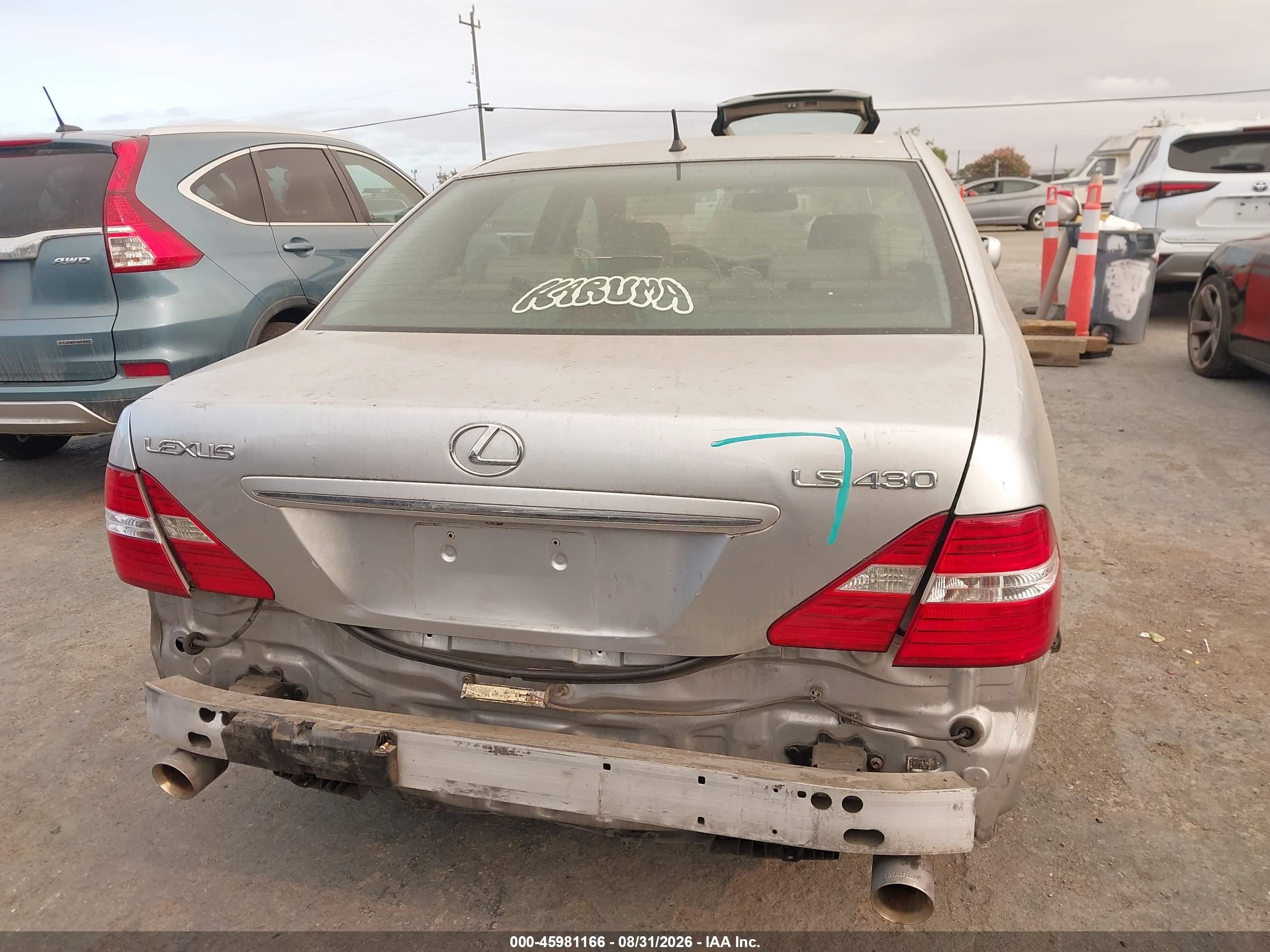 2005 Lexus Ls 430 Silver vin: JTHBN36F950175005