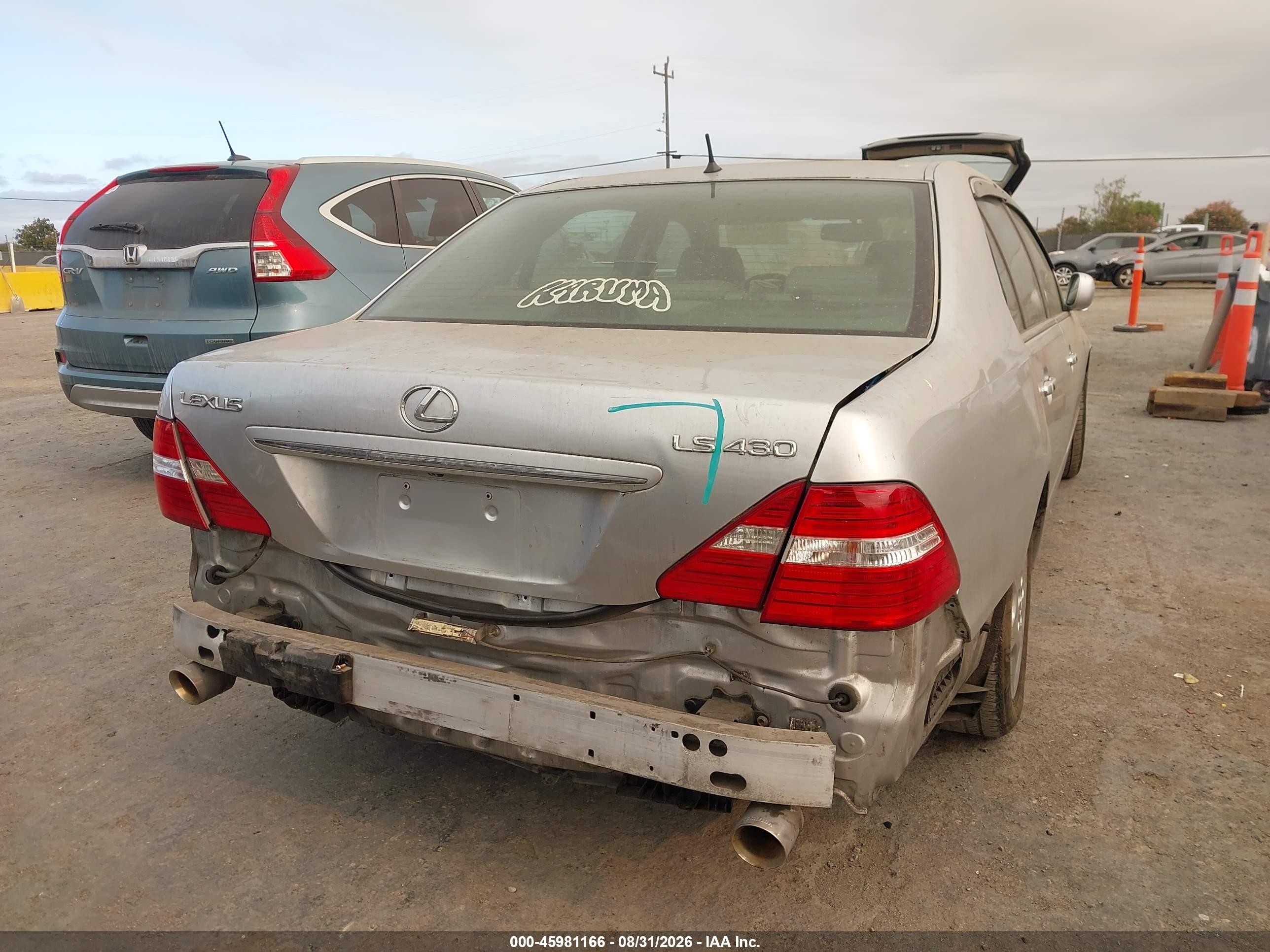 2005 Lexus Ls 430 Silver vin: JTHBN36F950175005