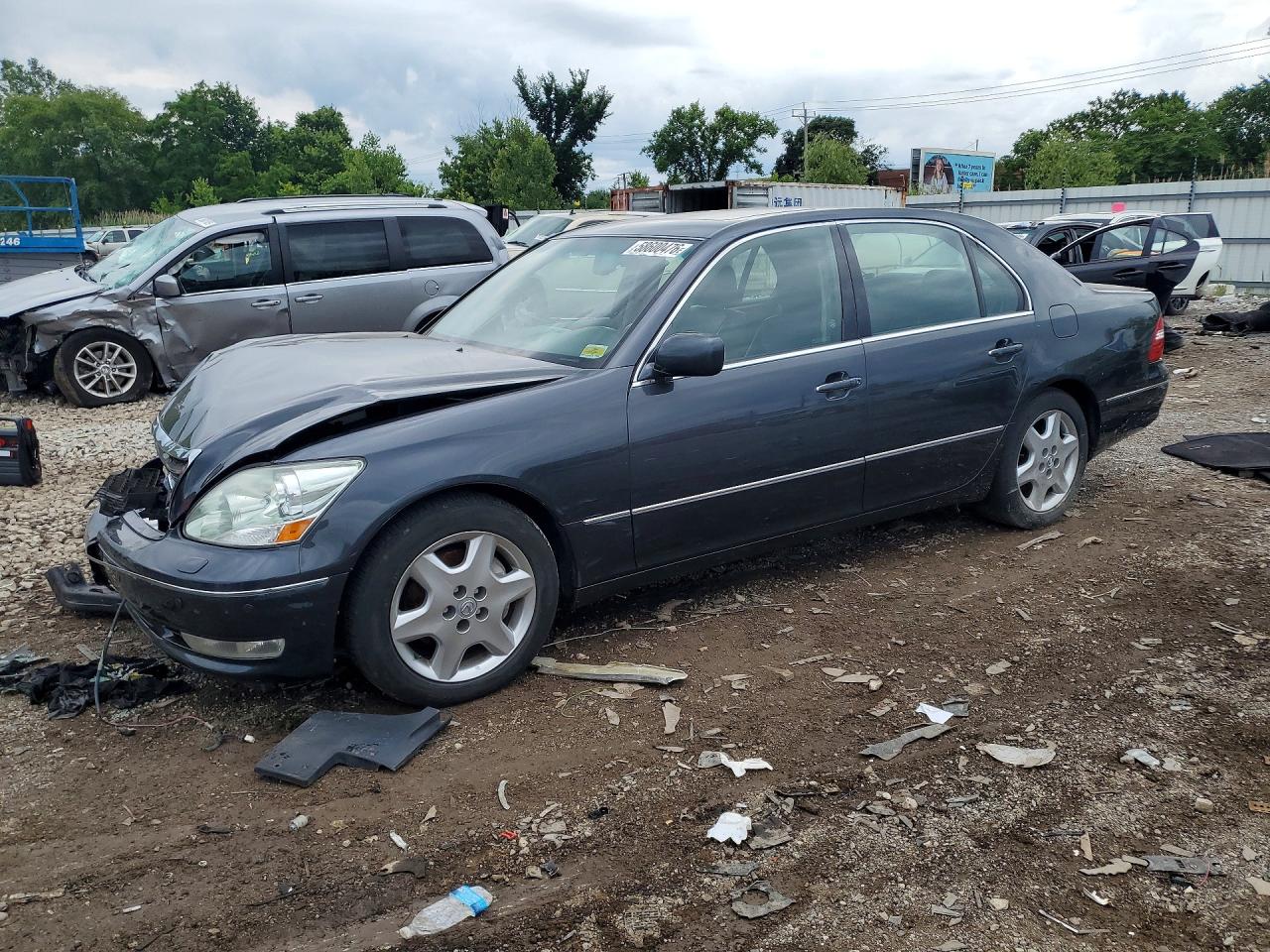 2005 Lexus Ls 430 Gray vin: JTHBN36F955008808