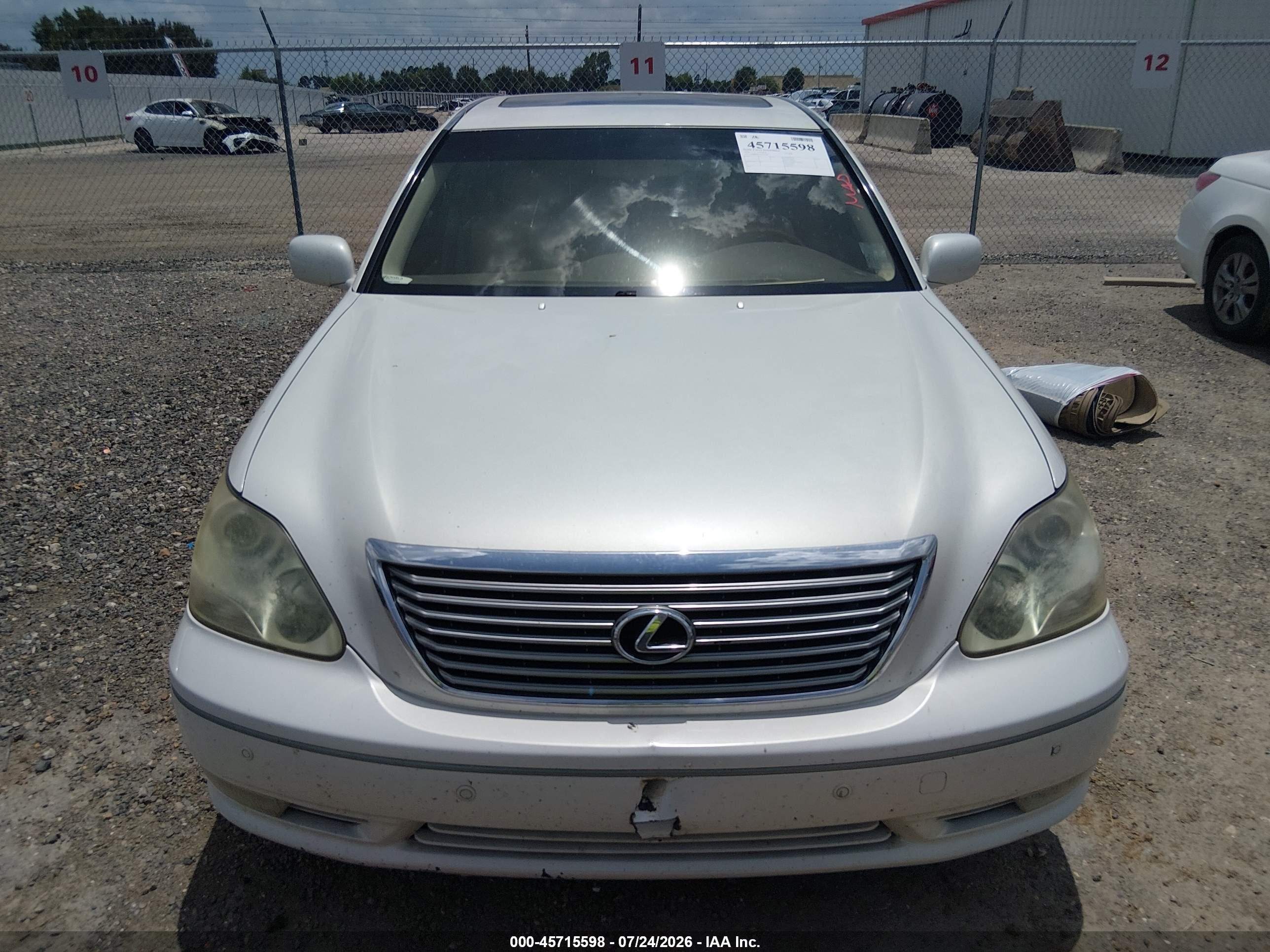 2004 Lexus Ls 430   White vin: JTHBN36FX40142349
