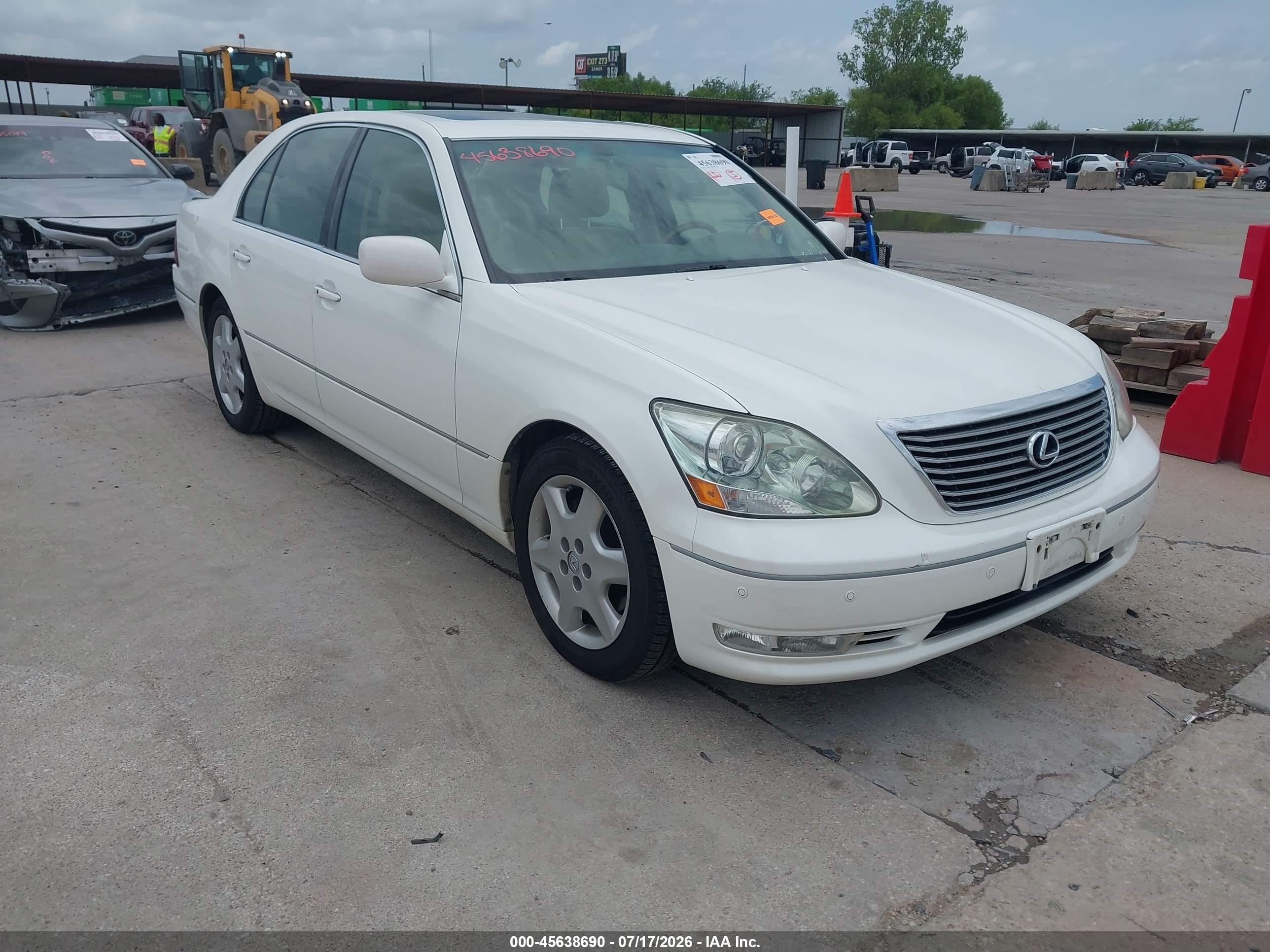 2004 Lexus Ls 430   White vin: JTHBN36FX40163380