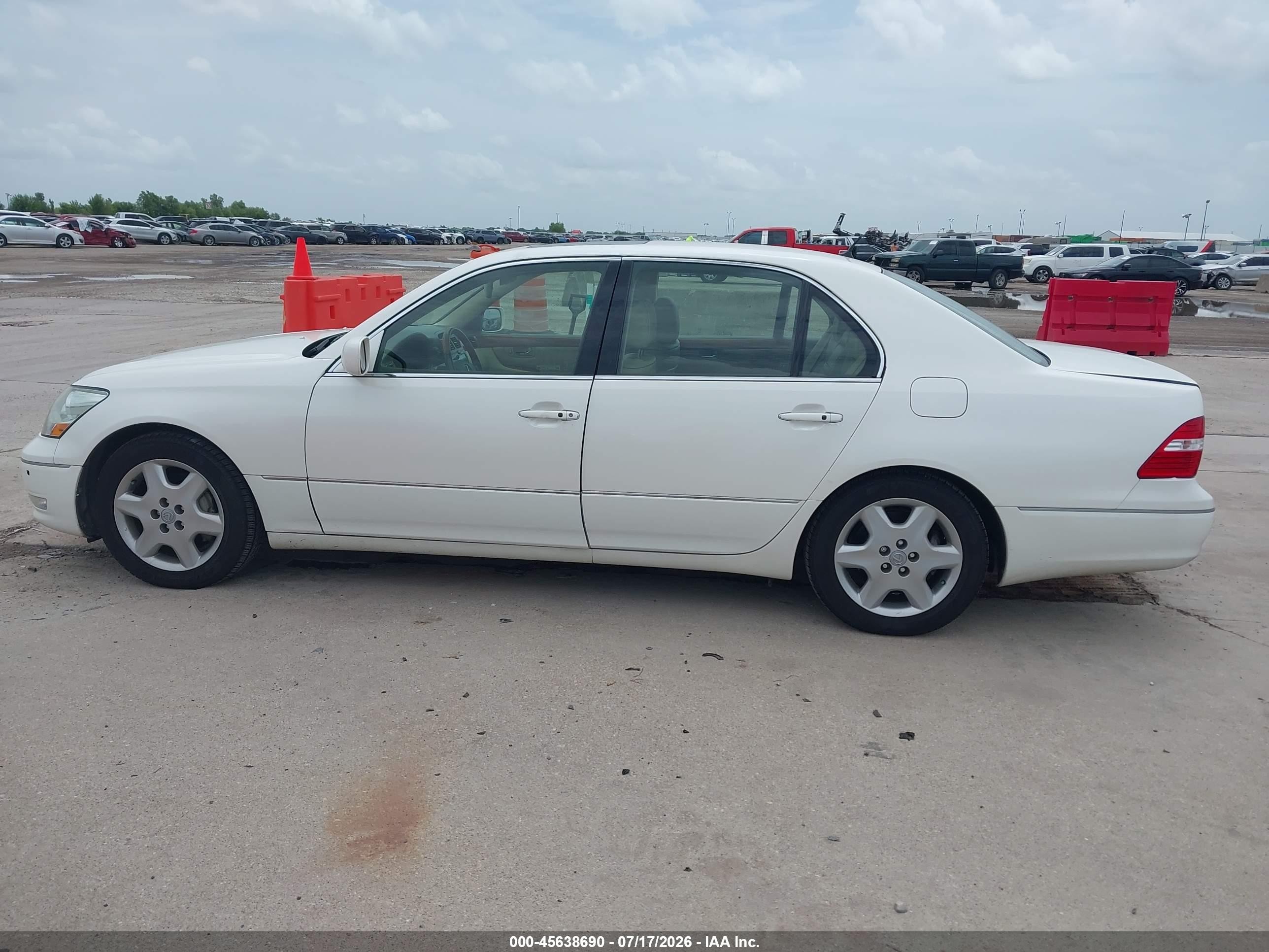 2004 Lexus Ls 430   White vin: JTHBN36FX40163380