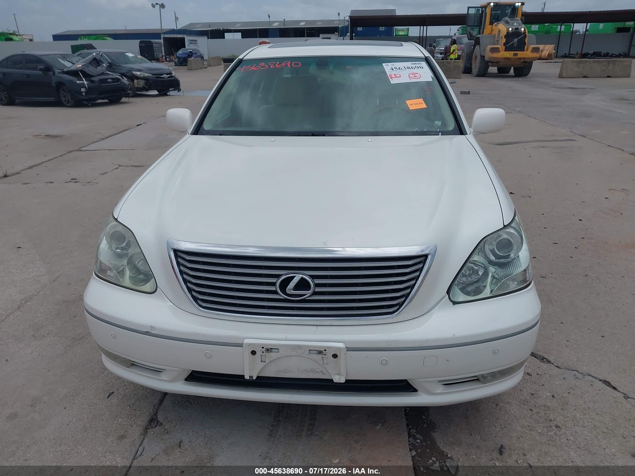 2004 Lexus Ls 430   White vin: JTHBN36FX40163380