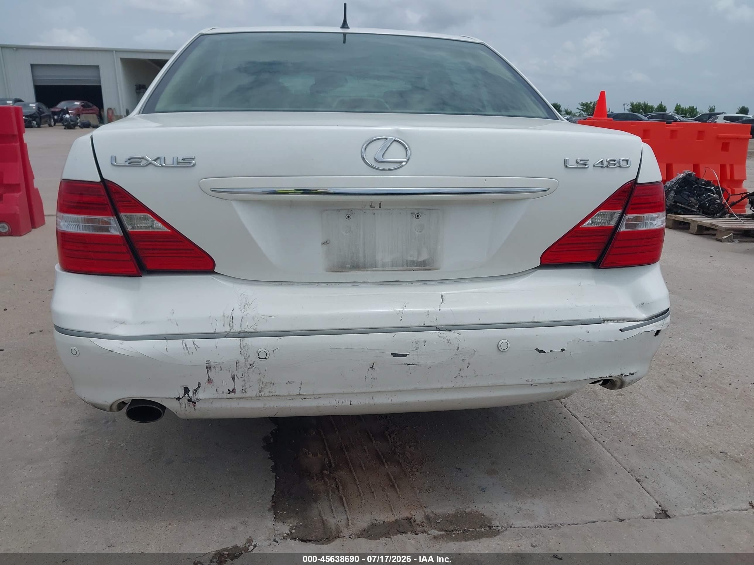 2004 Lexus Ls 430   White vin: JTHBN36FX40163380