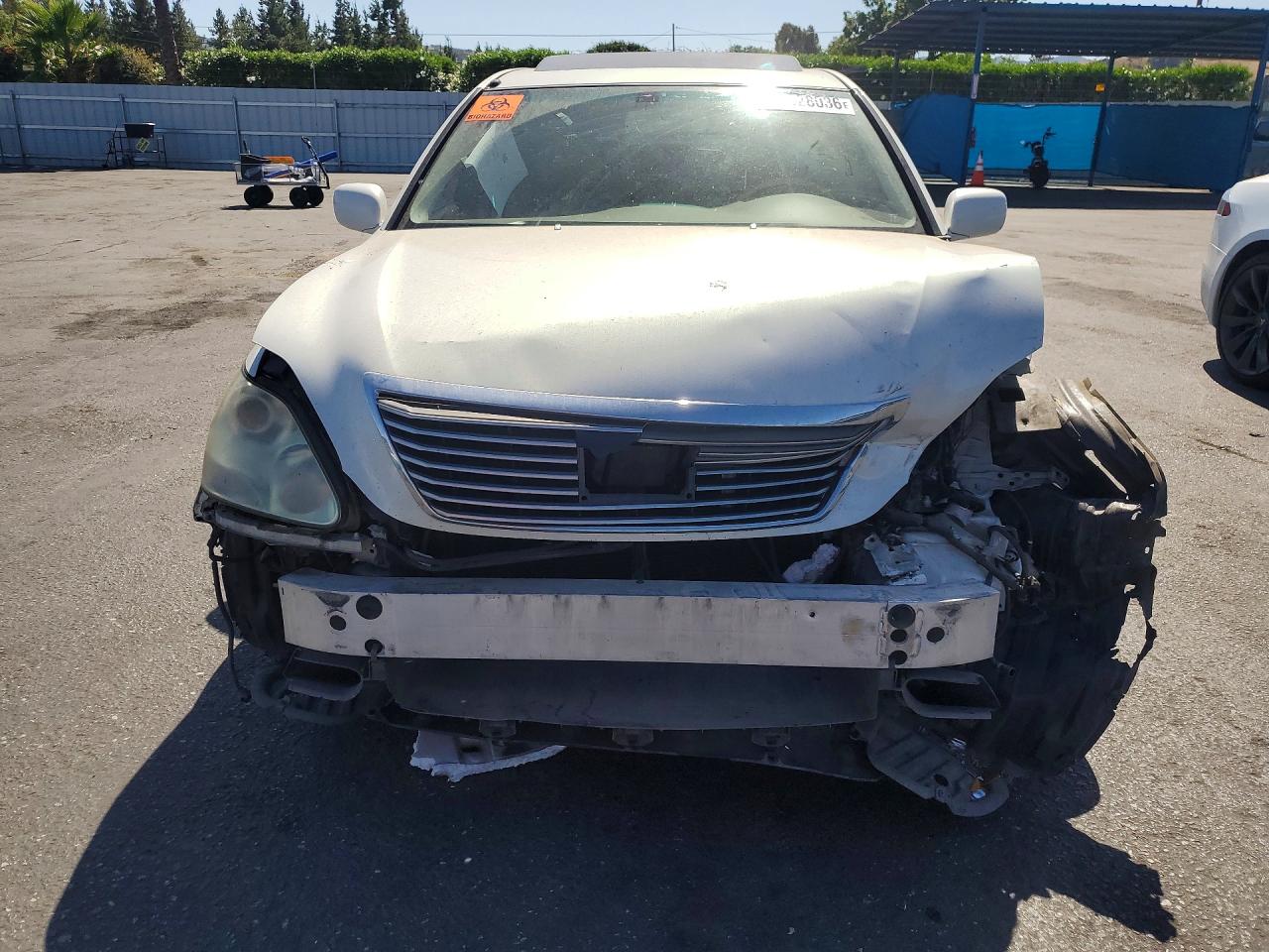 2005 Lexus Ls 430 White vin: JTHBN36FX55027707
