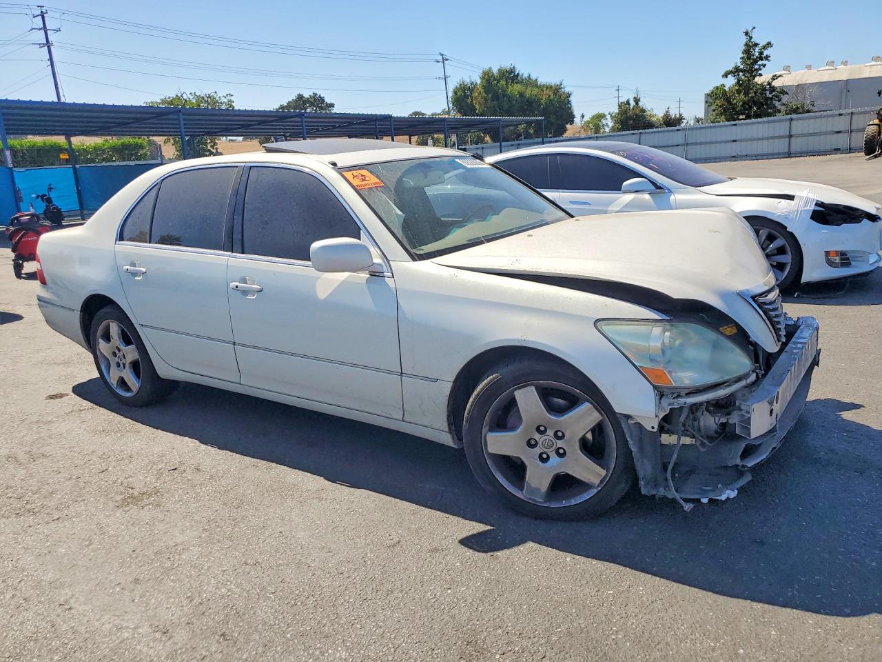 2005 Lexus Ls 430 White vin: JTHBN36FX55027707
