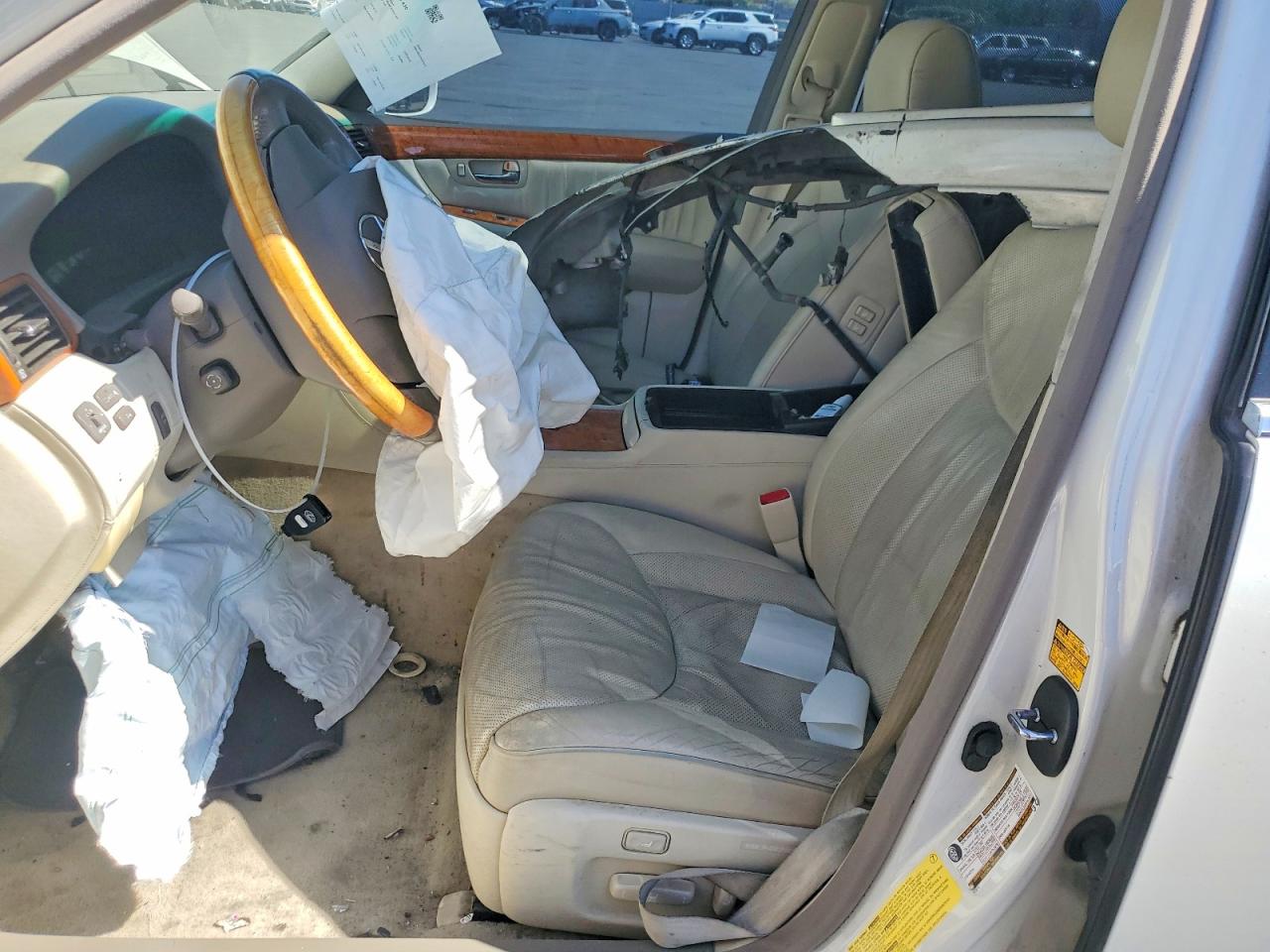 2005 Lexus Ls 430 White vin: JTHBN36FX55027707