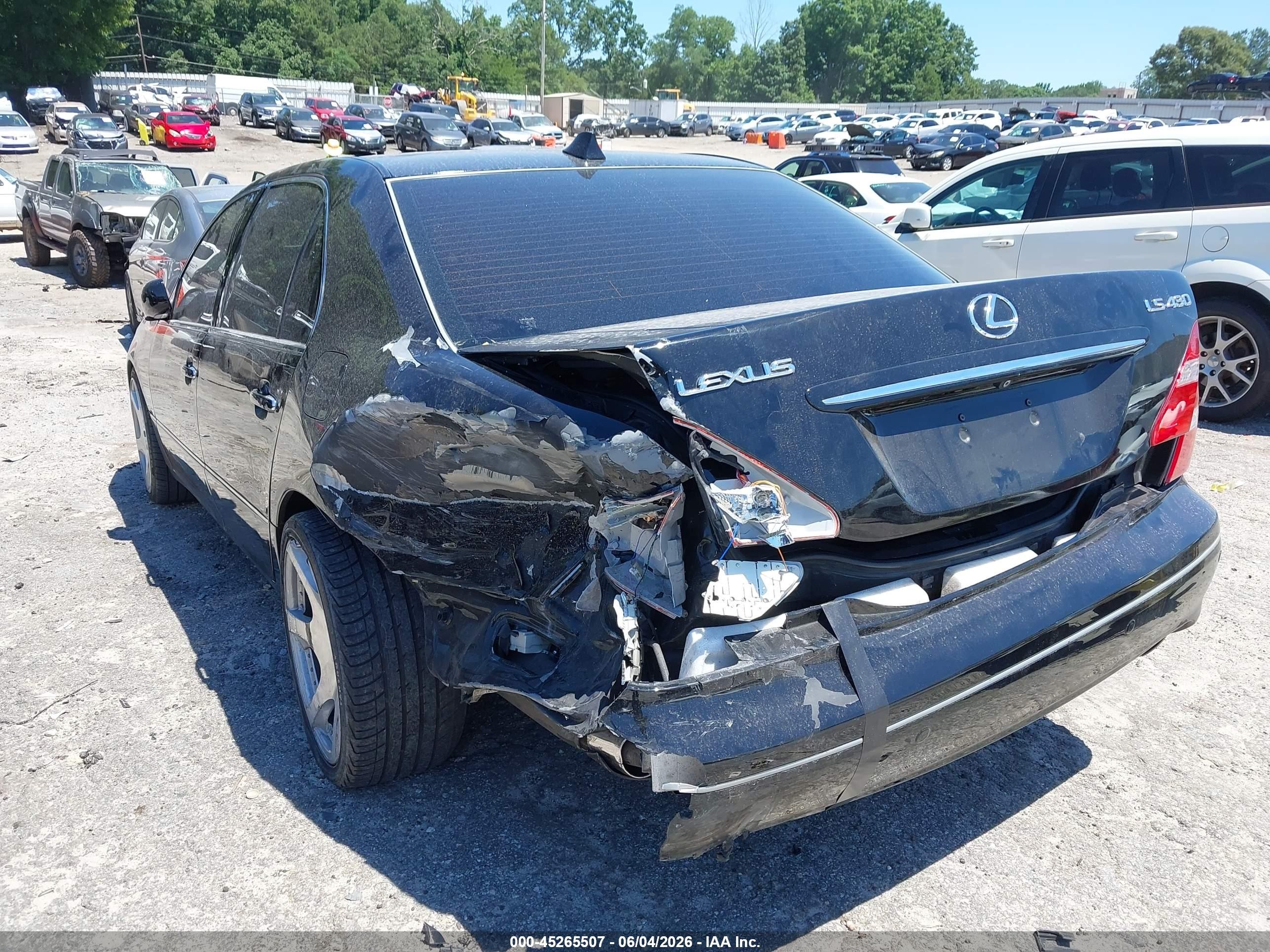 2006 Lexus Ls 430   Black vin: JTHBN36FX65052673
