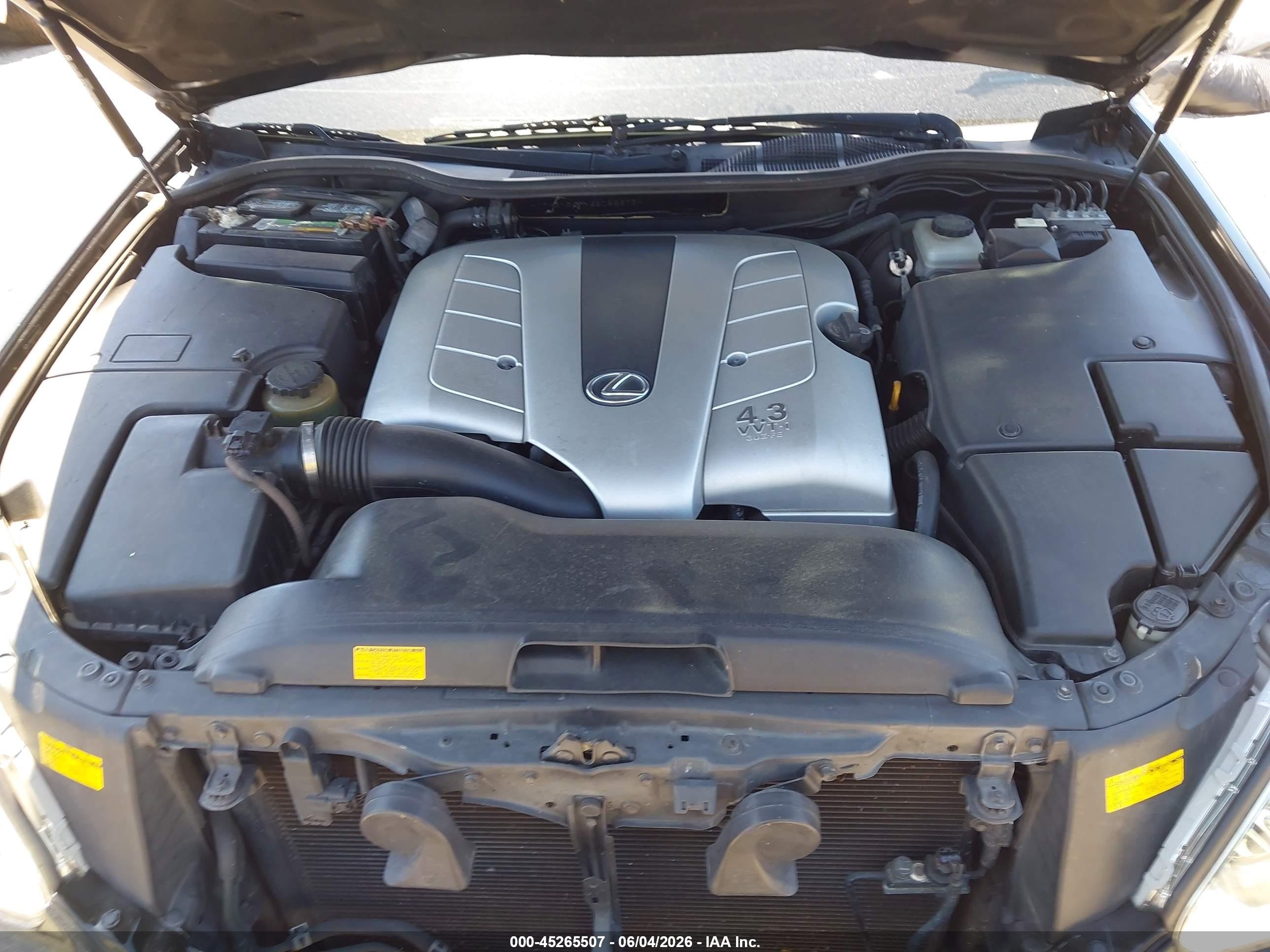 2006 Lexus Ls 430   Black vin: JTHBN36FX65052673