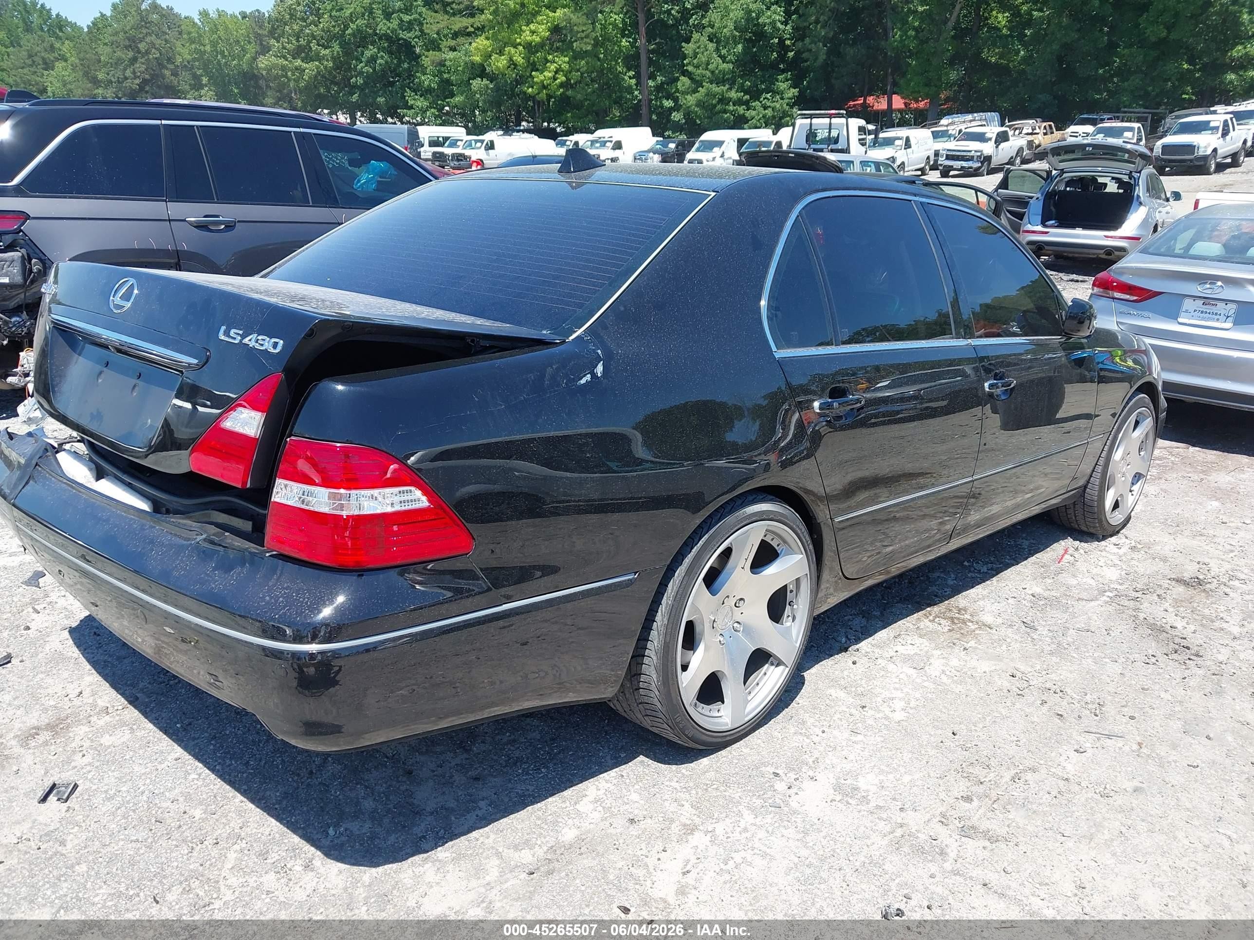 2006 Lexus Ls 430   Black vin: JTHBN36FX65052673