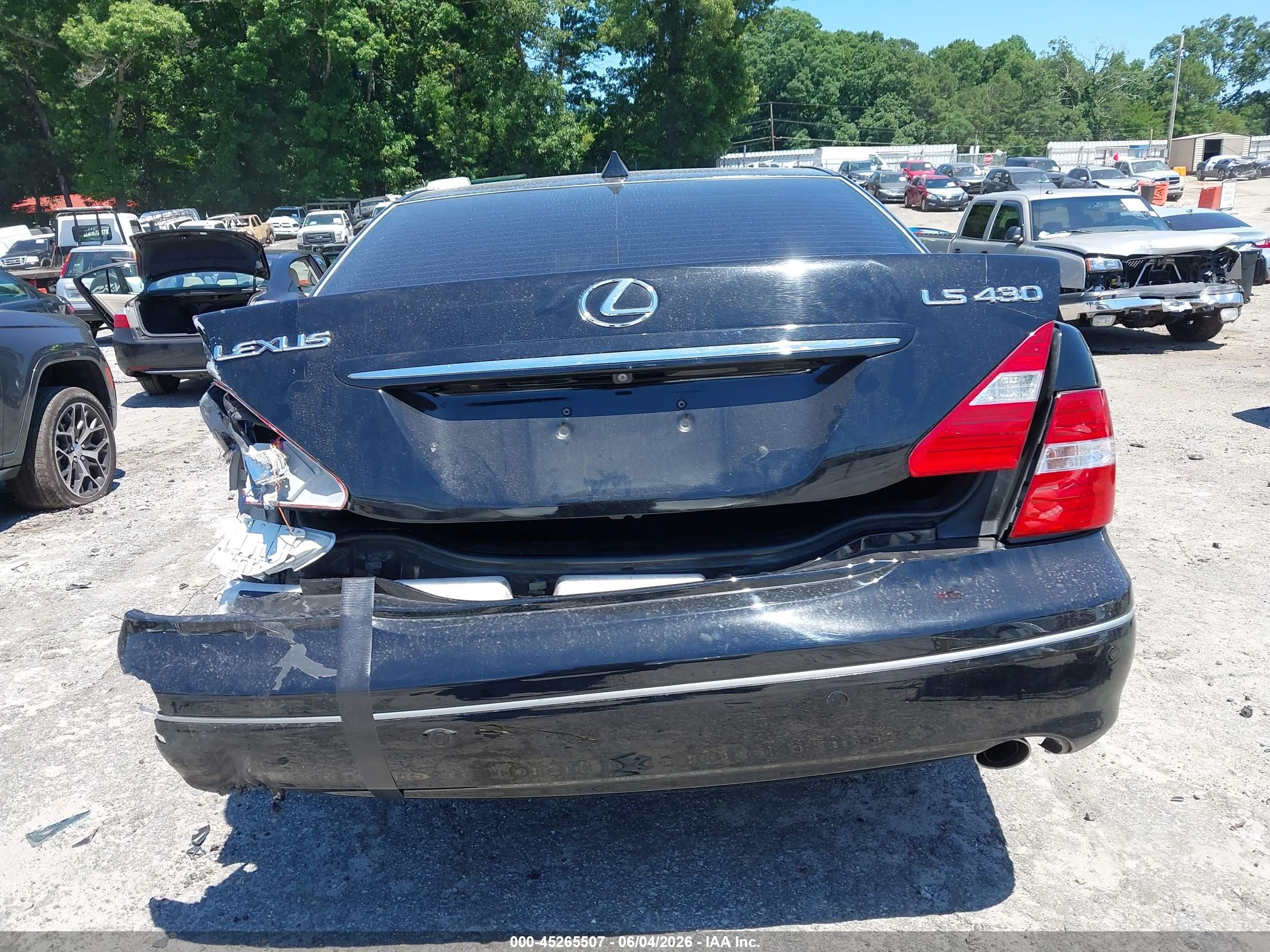 2006 Lexus Ls 430   Black vin: JTHBN36FX65052673