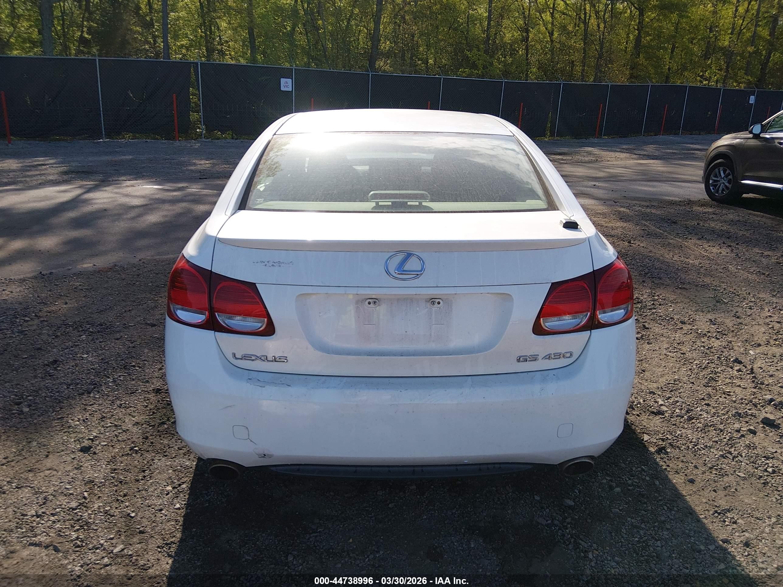 2006 Lexus Gs 430   White vin: JTHBN96S065008441
