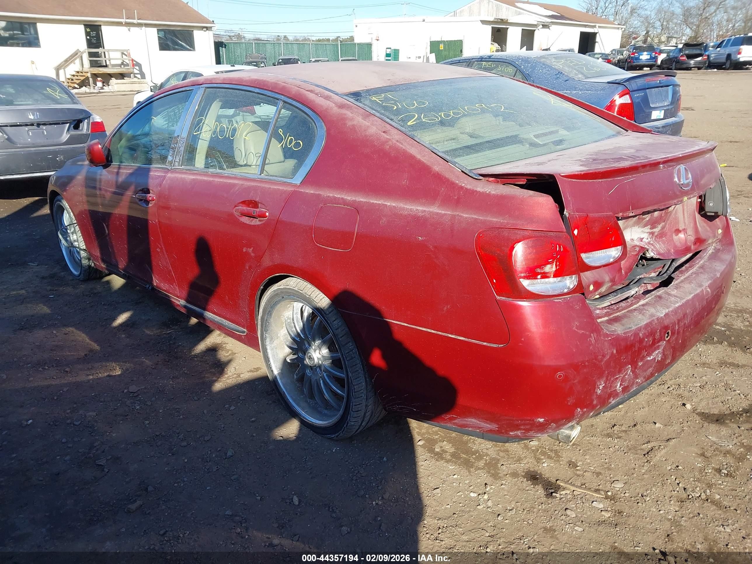 2006 Lexus Gs 430   Красный vin: JTHBN96S465007907
