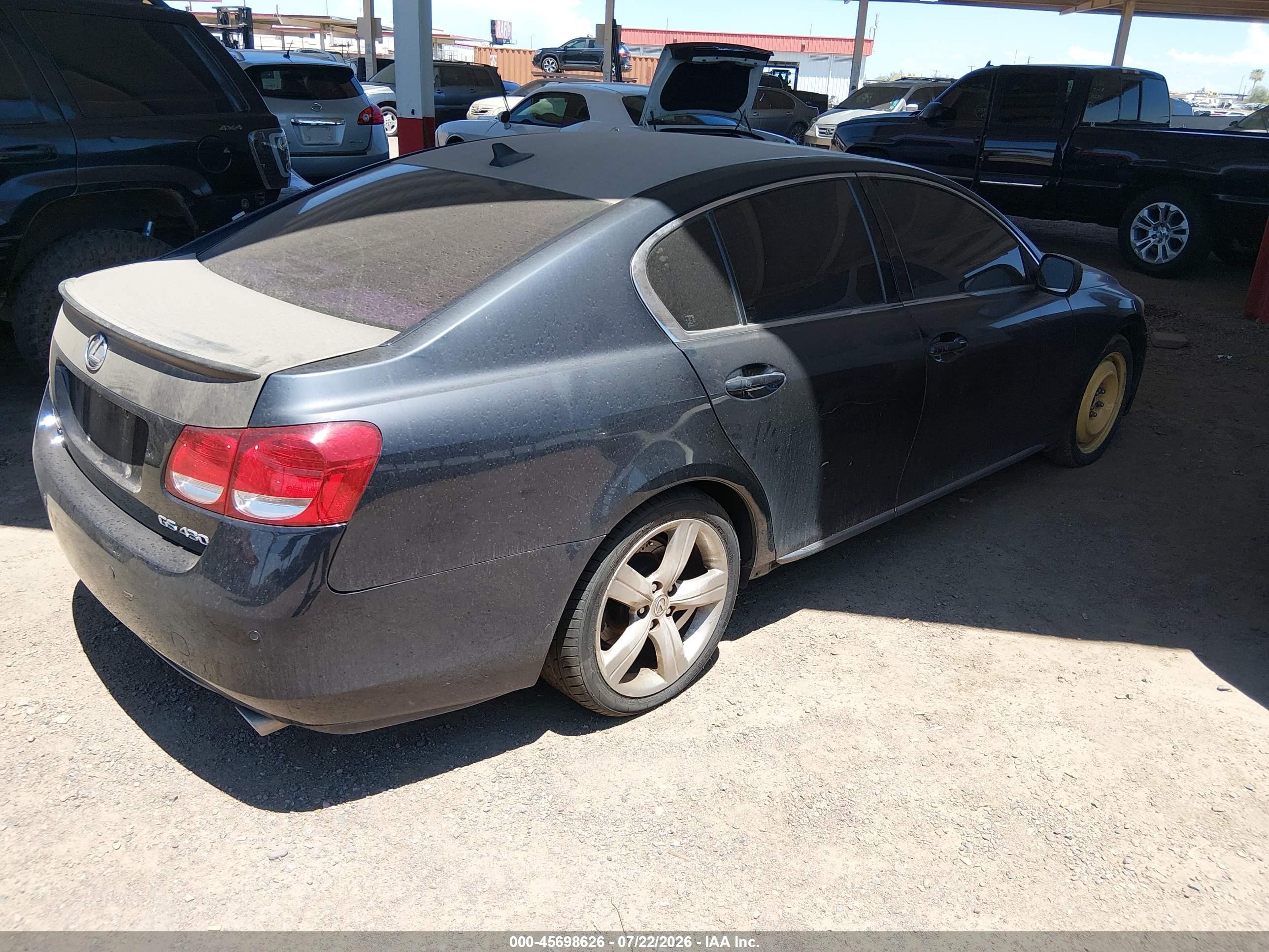 2007 Lexus Gs 430   Blue vin: JTHBN96S475016656