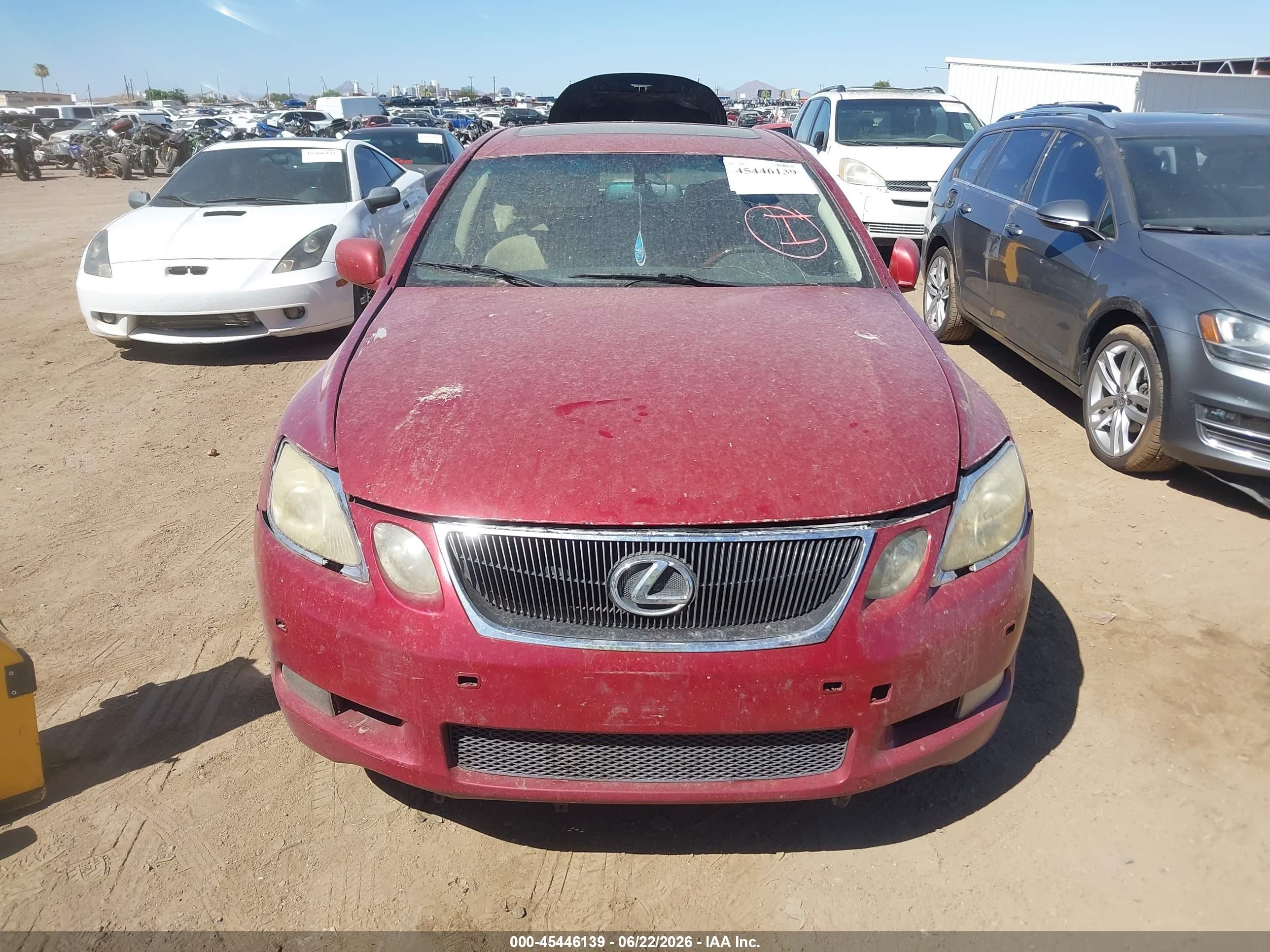 2006 Lexus Gs 430   Burgundy vin: JTHBN96S965013542