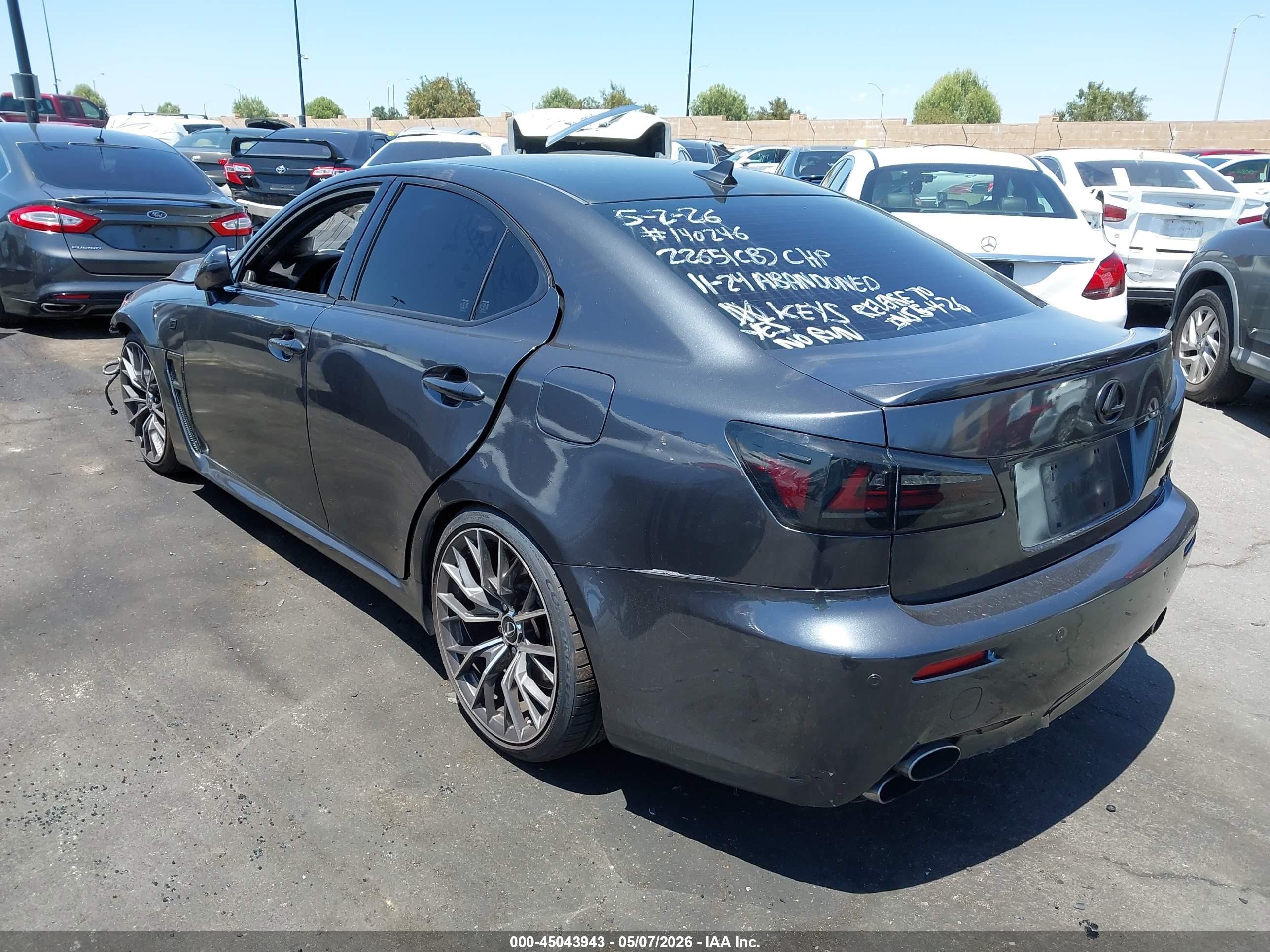 2008 Lexus Is F   Black vin: JTHBP262685000462