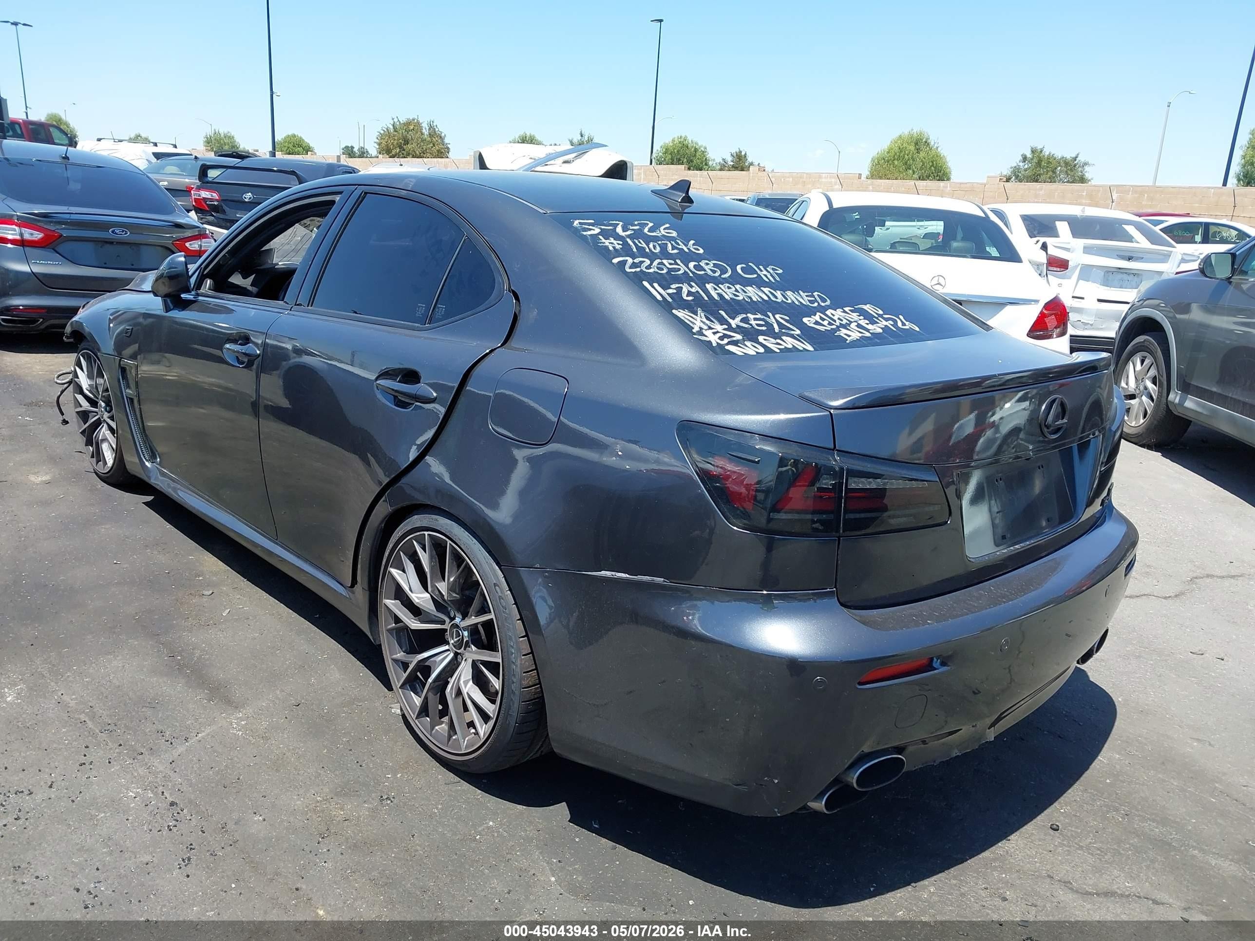 2008 Lexus Is F   Black vin: JTHBP262685000462