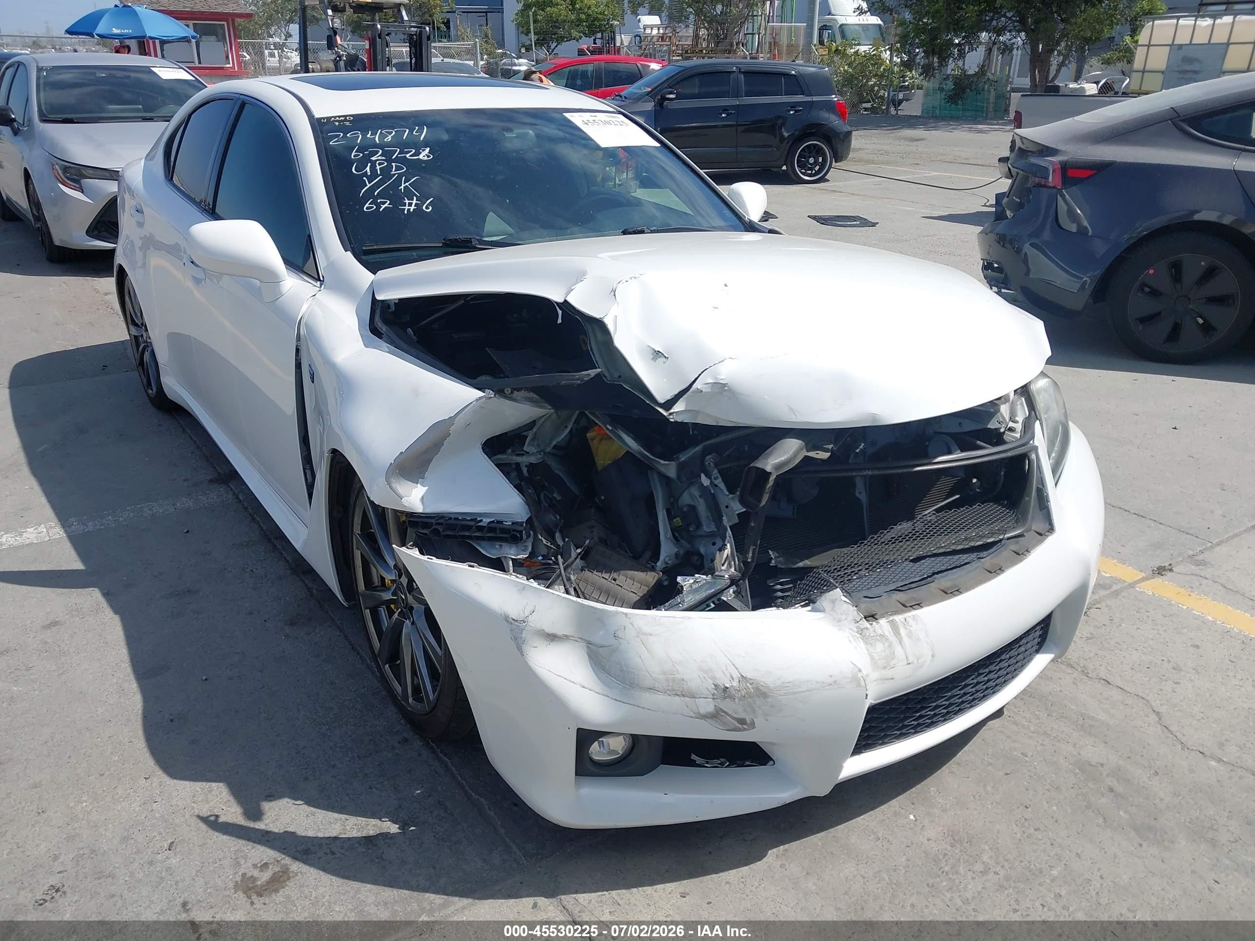 2008 Lexus Is F   Белый vin: JTHBP262685002602