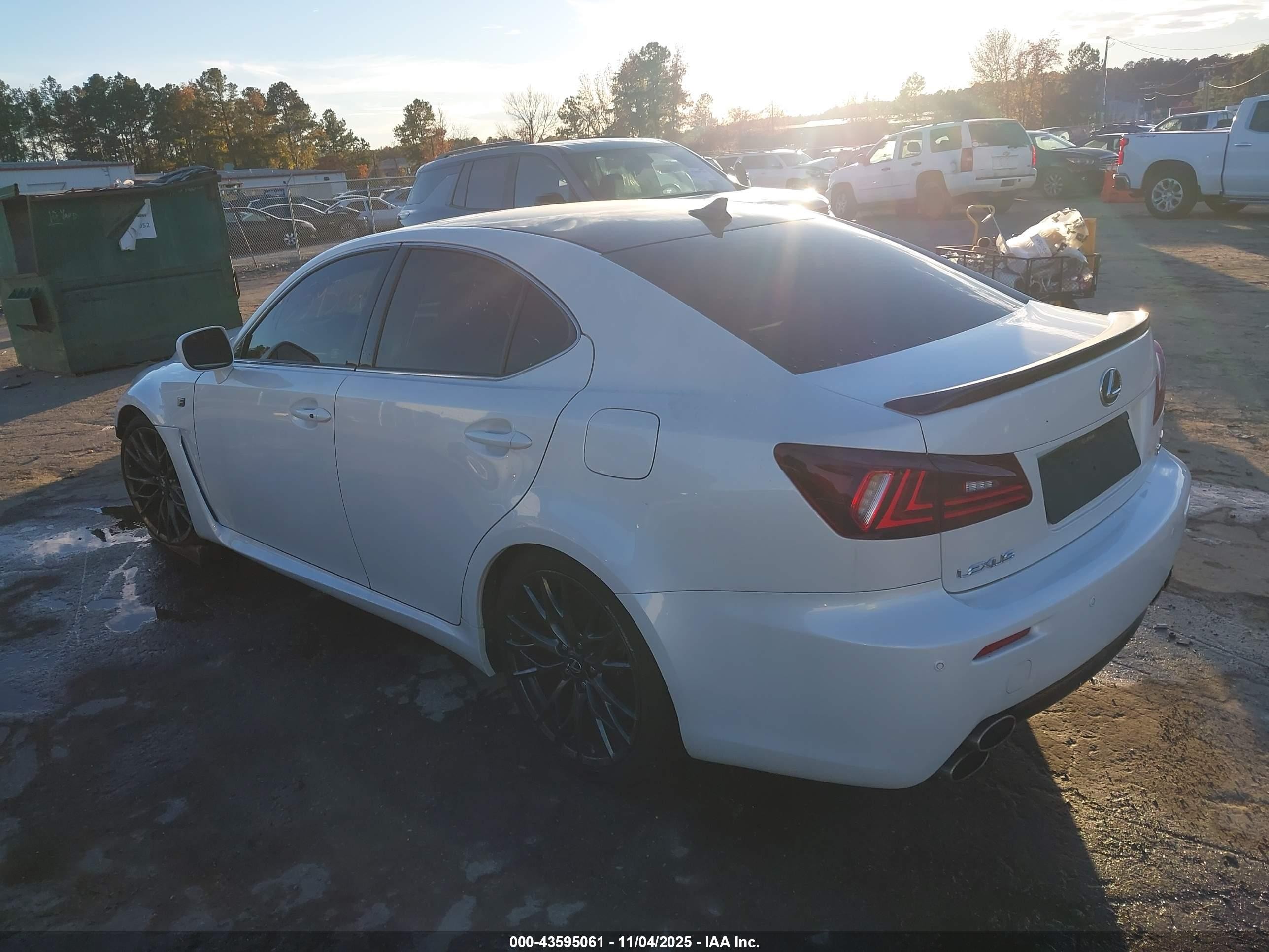 2011 Lexus Is F   White vin: JTHBP5C21B5008756