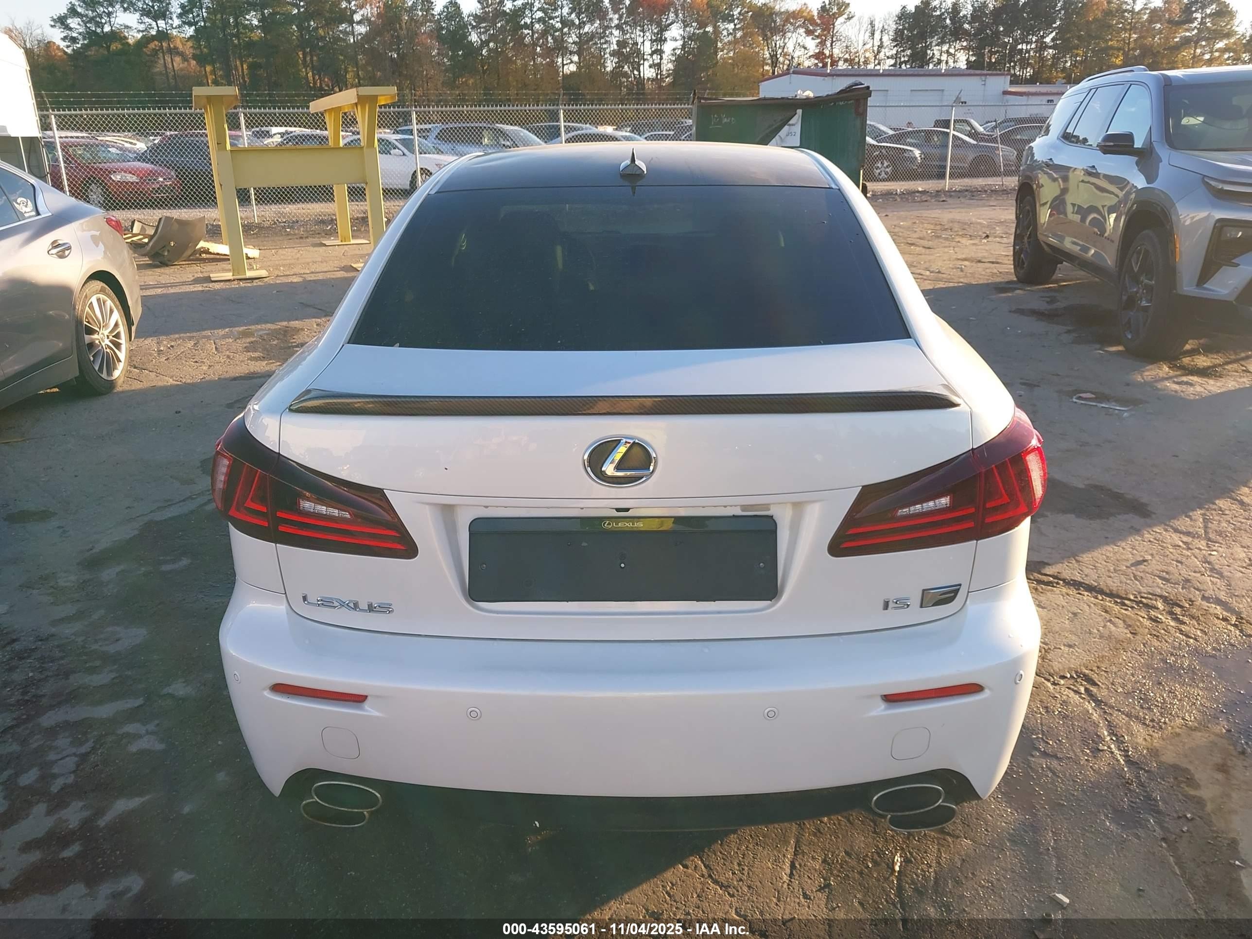 2011 Lexus Is F   White vin: JTHBP5C21B5008756