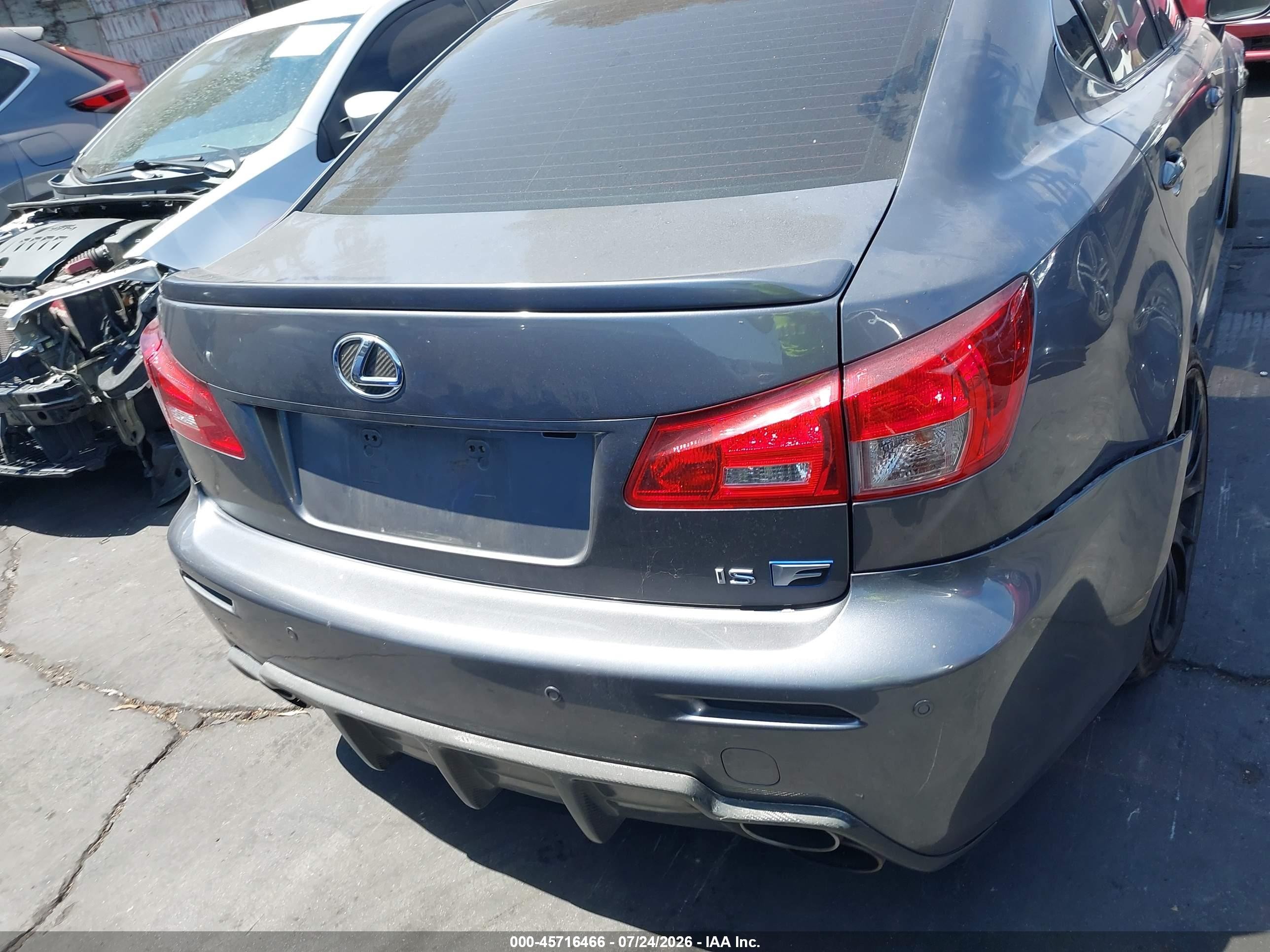 2012 Lexus Is F   Gray vin: JTHBP5C22C5010761