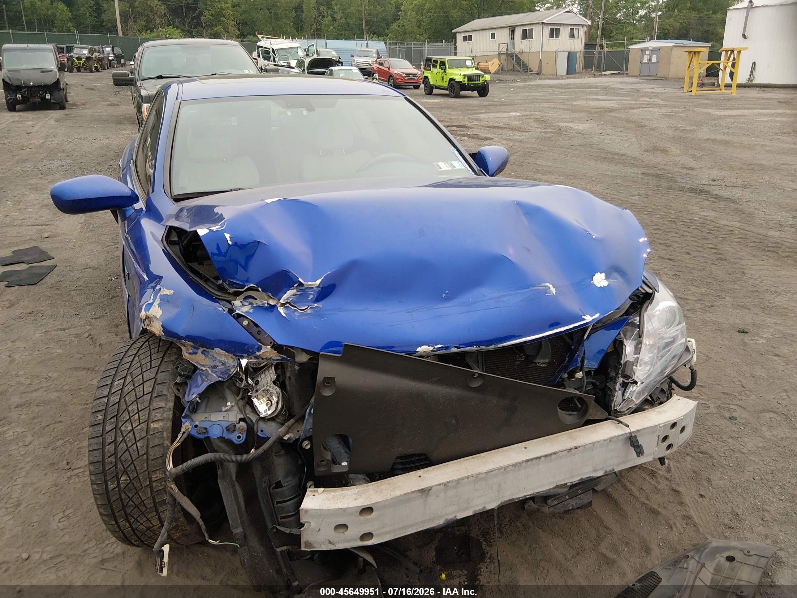 2012 Lexus Is F Blue vin: JTHBP5C26C5010746