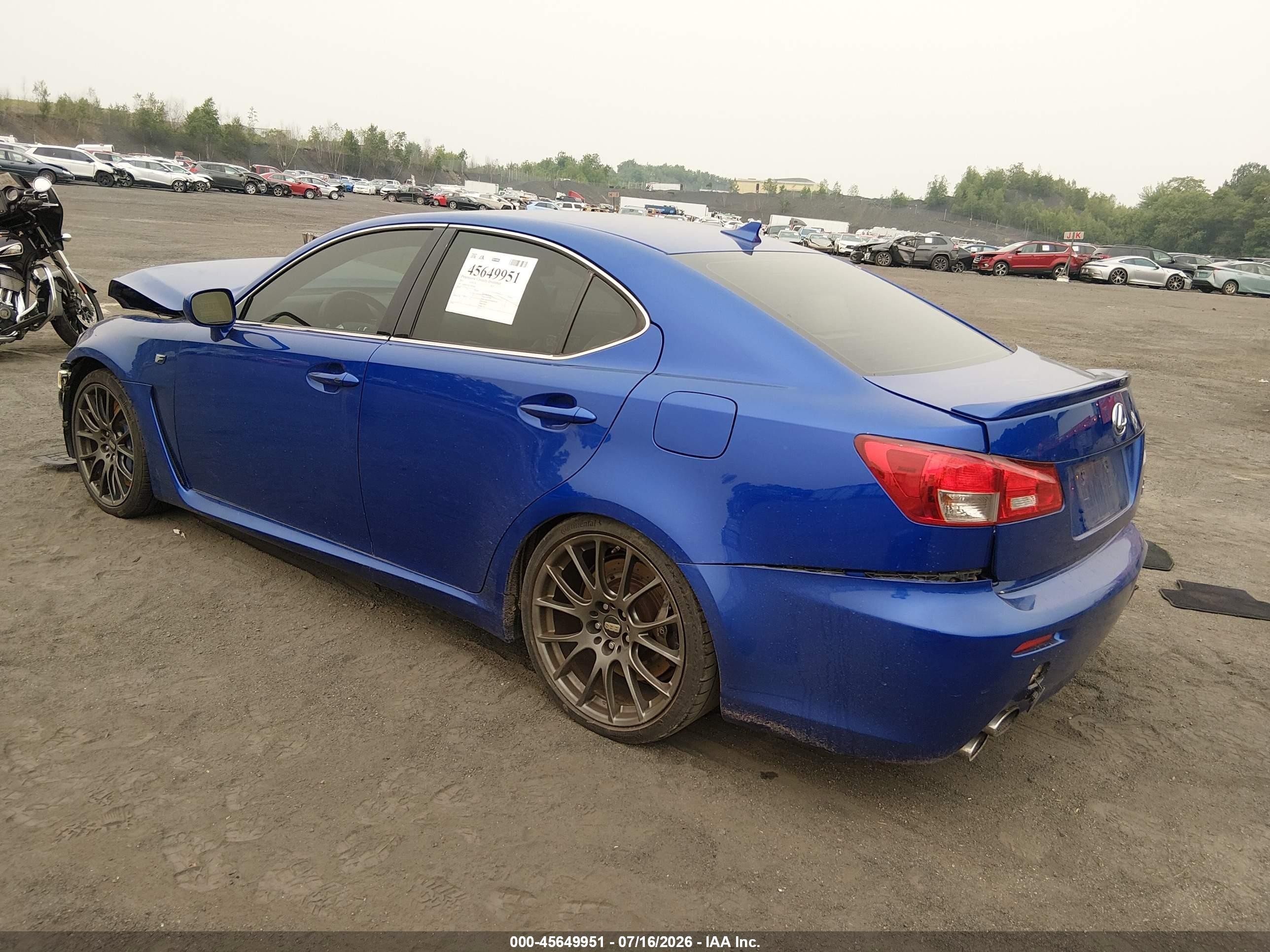 2012 Lexus Is F Blue vin: JTHBP5C26C5010746