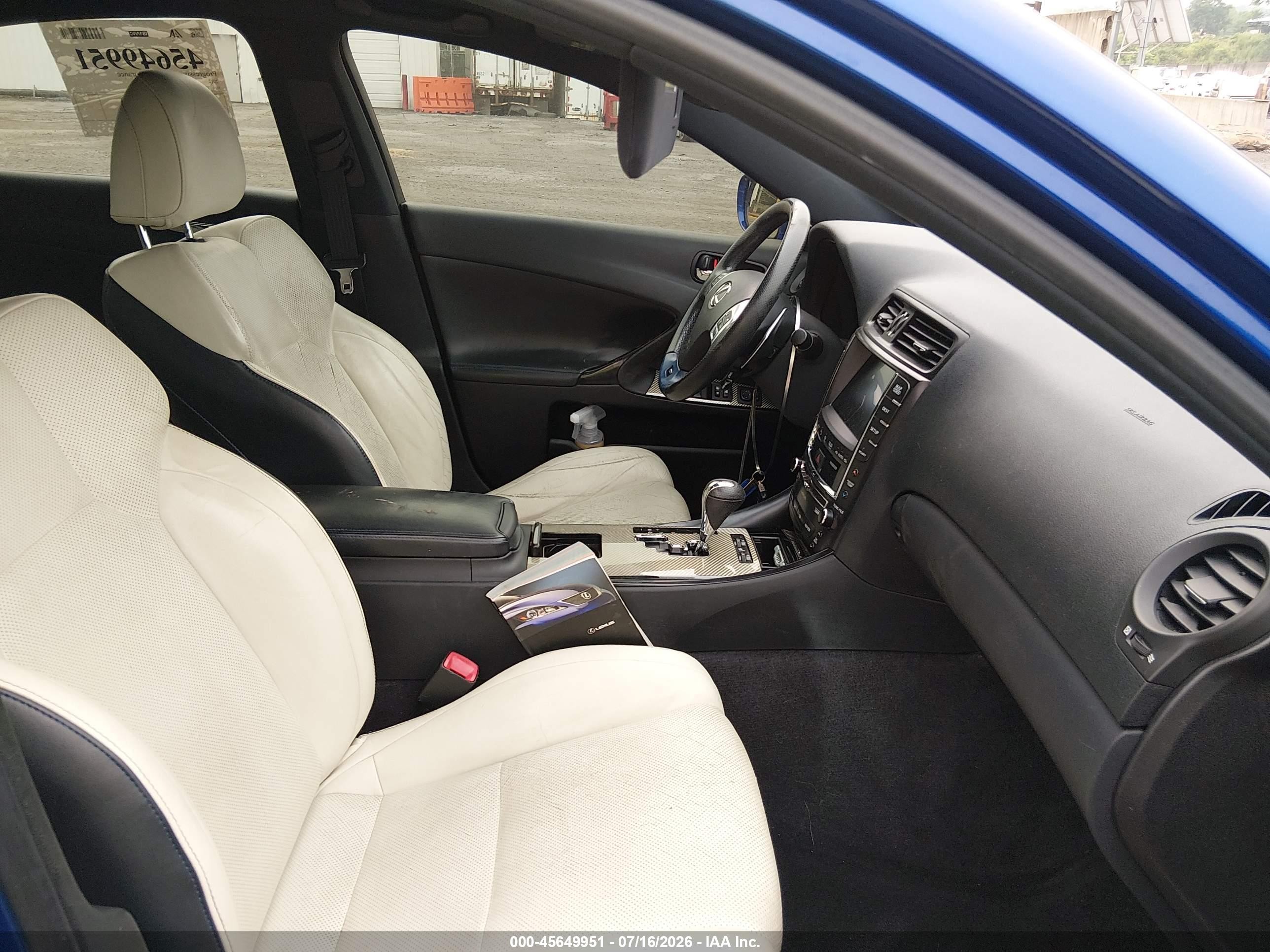2012 Lexus Is F Blue vin: JTHBP5C26C5010746