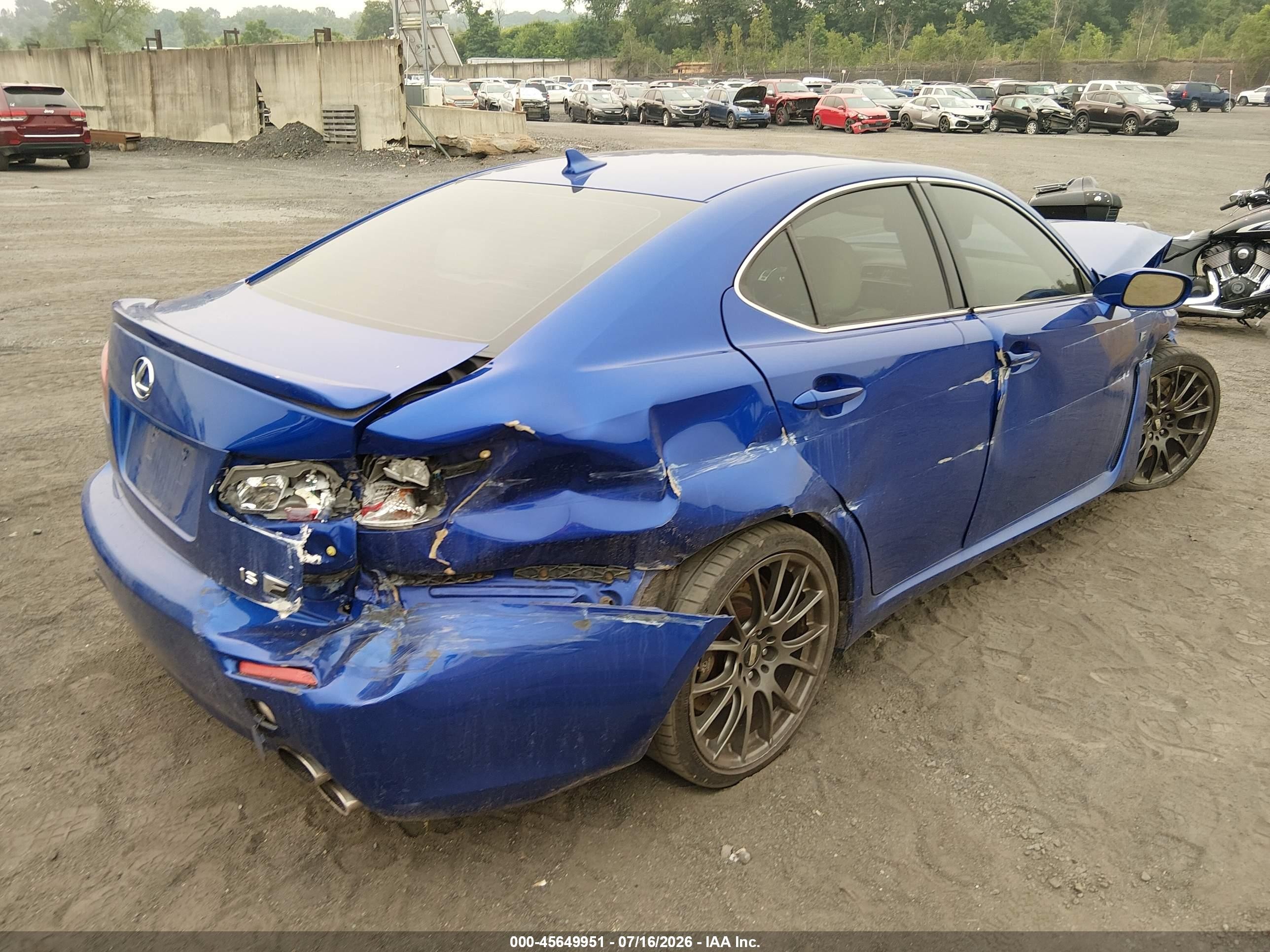 2012 Lexus Is F Blue vin: JTHBP5C26C5010746